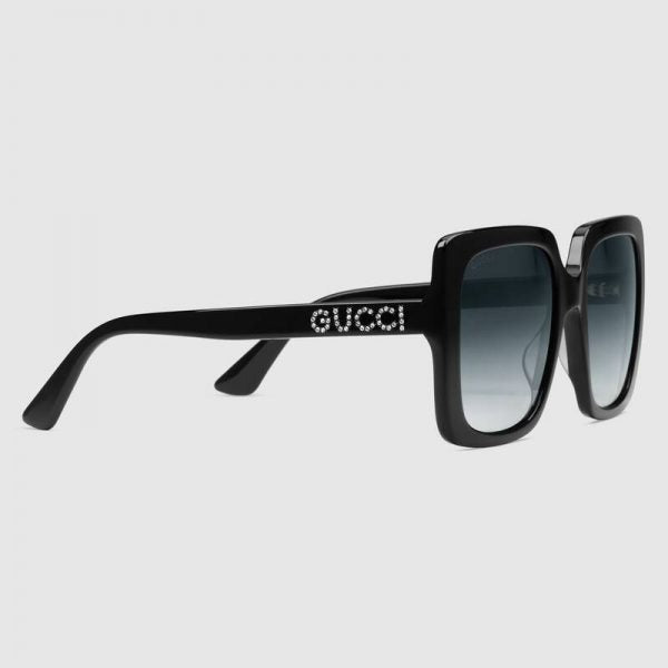 Gucci Oversized Rectangular Sunglasses Black