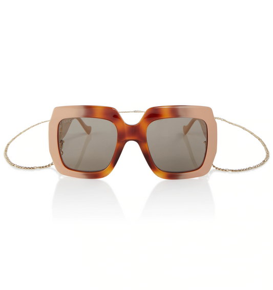 Gucci trimmed Square Oversized Sunglasses Chain