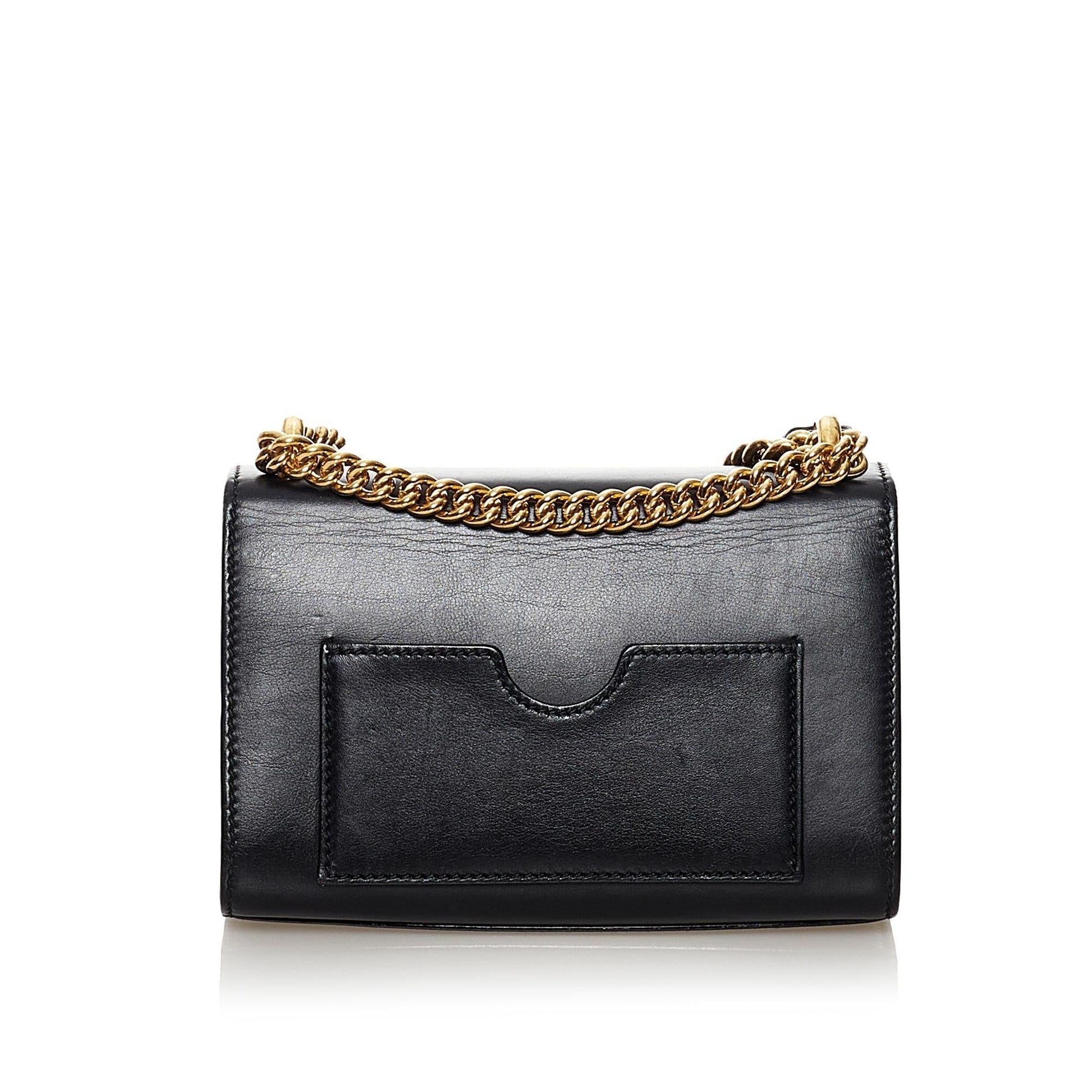 Gucci Padlock SHG Leather Calf Black Crossbody Bag