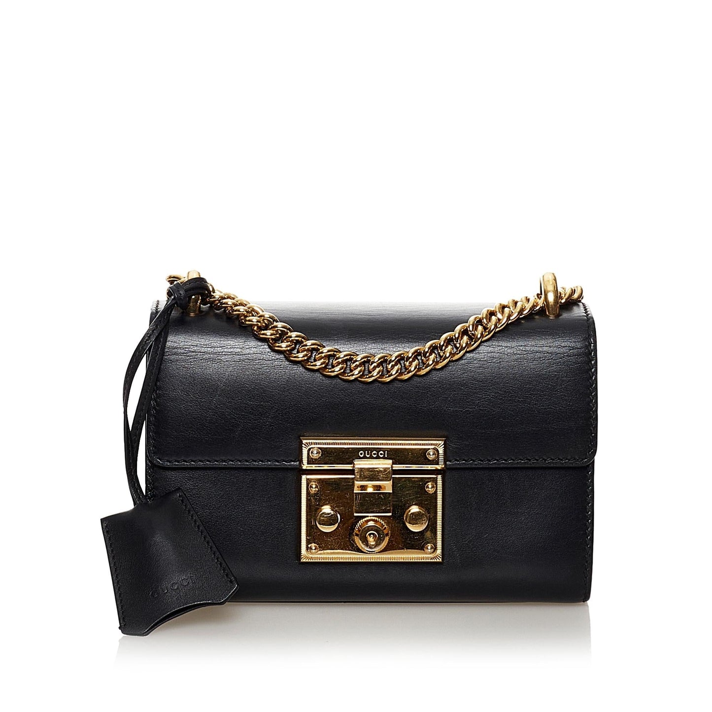 Gucci Padlock SHG Leather Calf Black Crossbody Bag