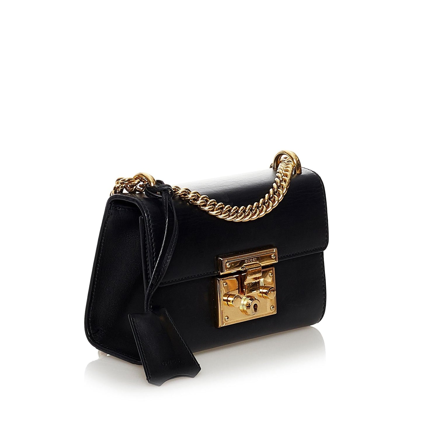 Gucci Padlock SHG Leather Calf Black Crossbody Bag