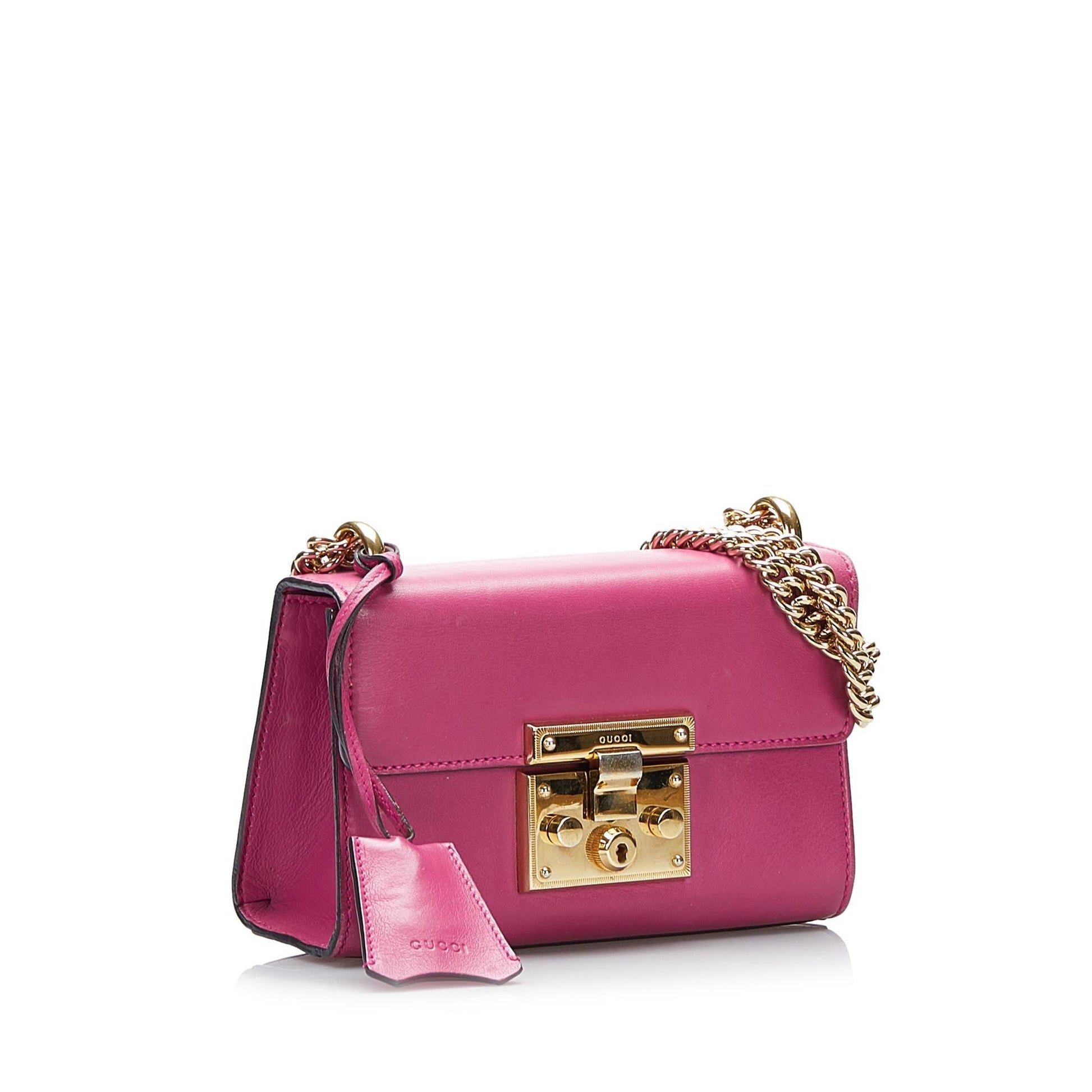 Gucci Padlock SHG-FNNhX0 Calf Pink Shoulder Bag