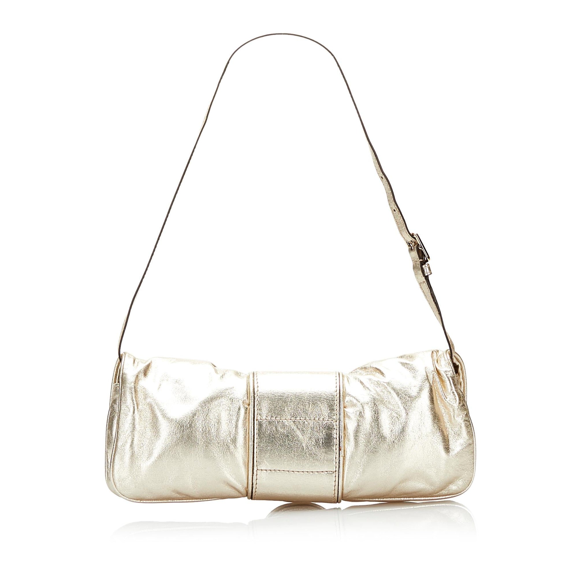 Gucci Papillon Crest Evening SHG Calf Silver Shoulder Bag