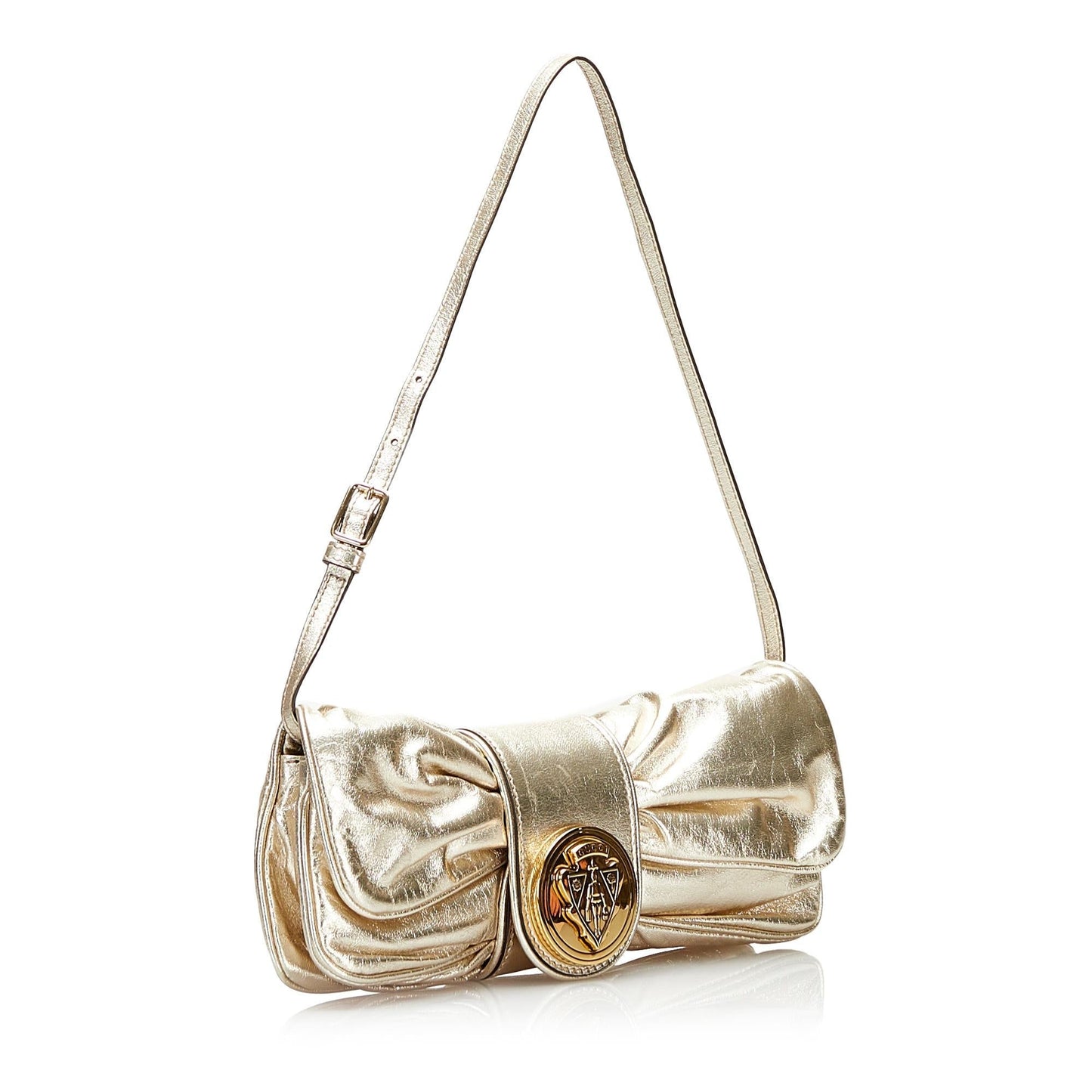 Gucci Papillon Crest Evening SHG Calf Silver Shoulder Bag