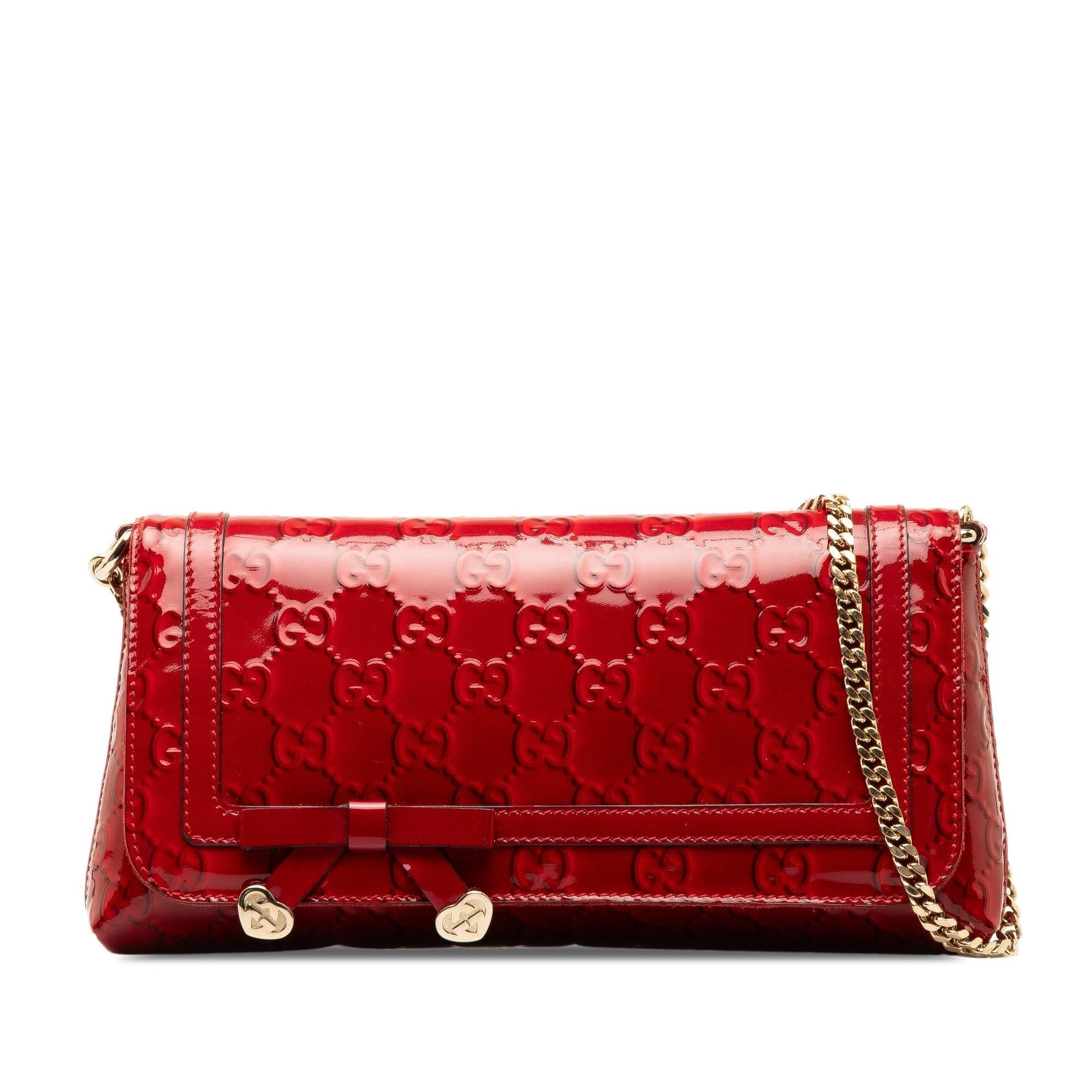 Gucci Guccissima Mayfair SHG-ksmz4h Leather Patent Red Shoulder Bag