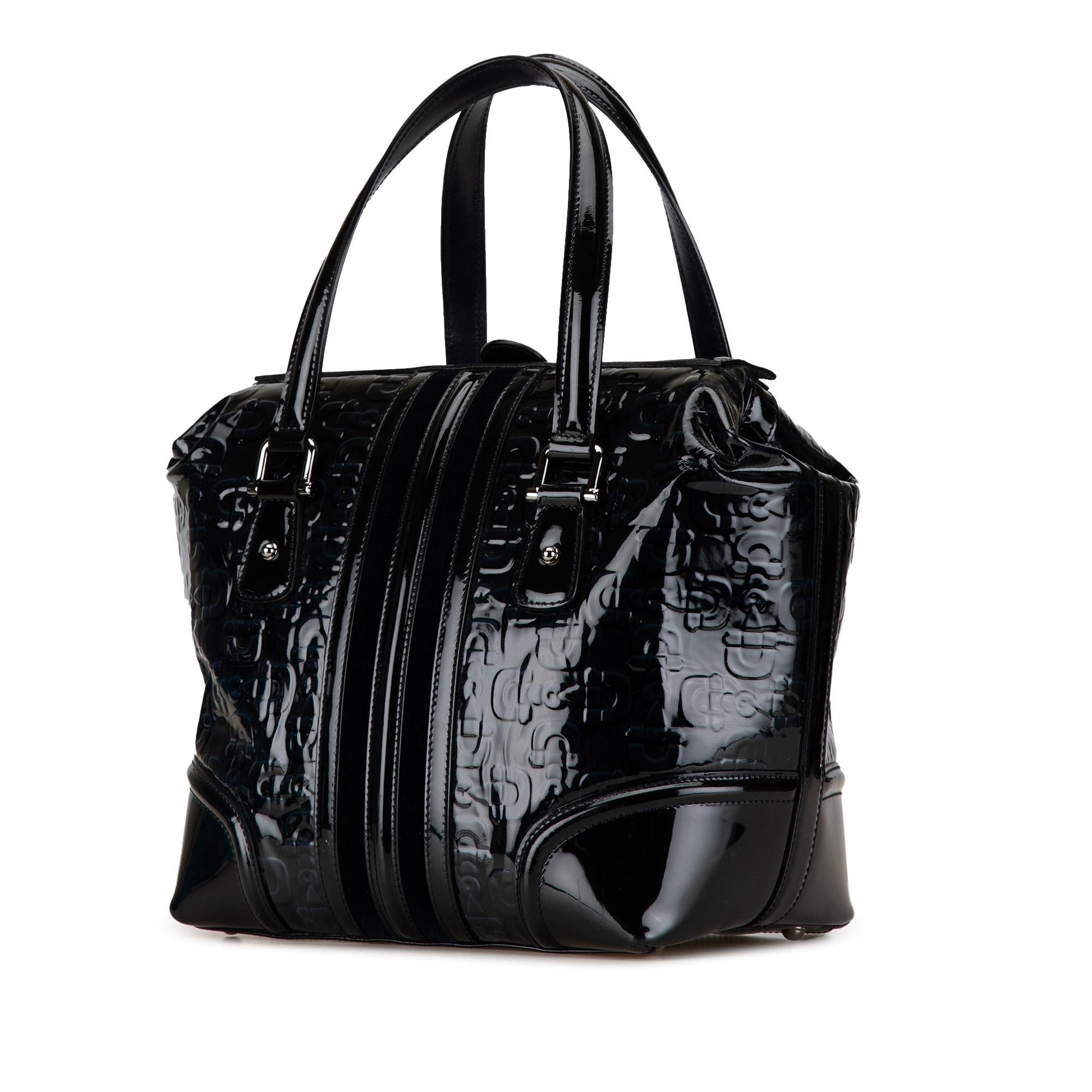 Gucci Horsebit Treasure SHG-RRhddh Leather Patent Black Satchel Bag