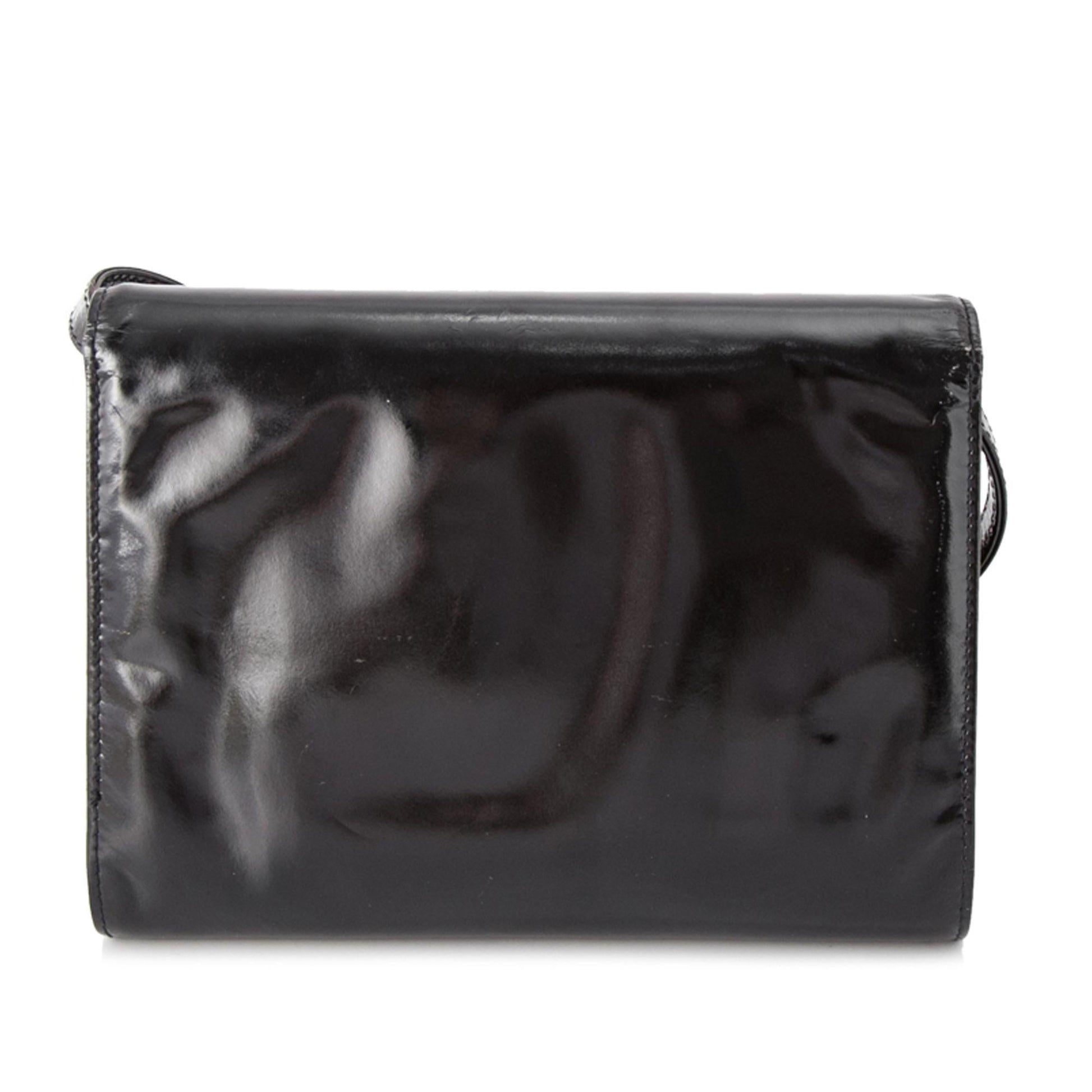 Gucci SHG-FAiQ6k Leather Patent Calf Black Crossbody Bag