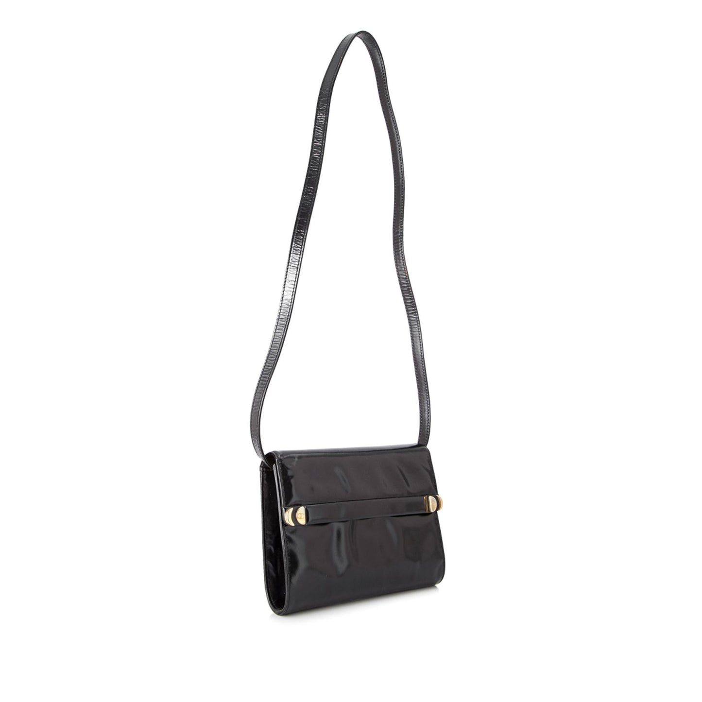 Gucci SHG-FAiQ6k Leather Patent Calf Black Crossbody Bag