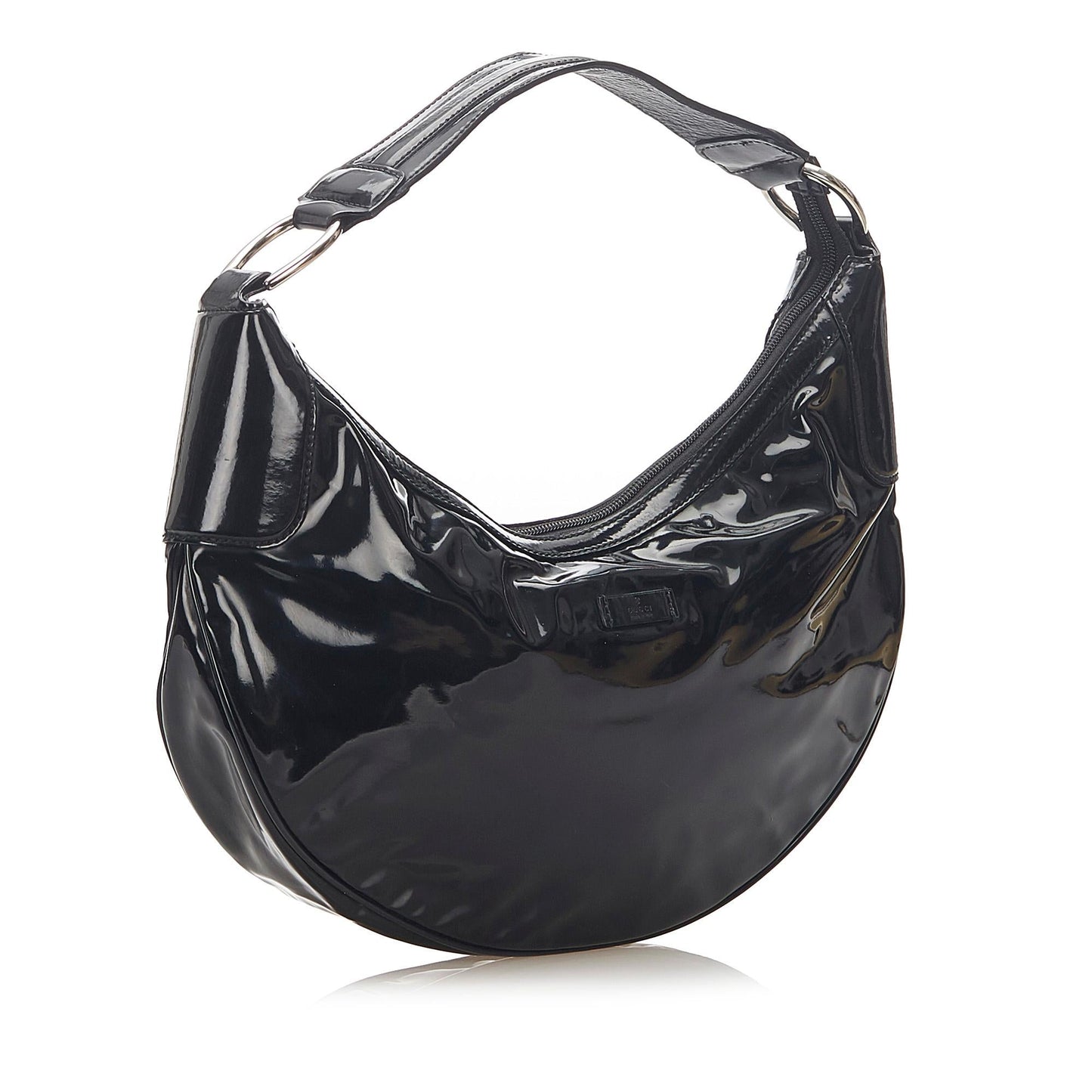 Gucci SHG Leather Patent Black Shoulder Bag