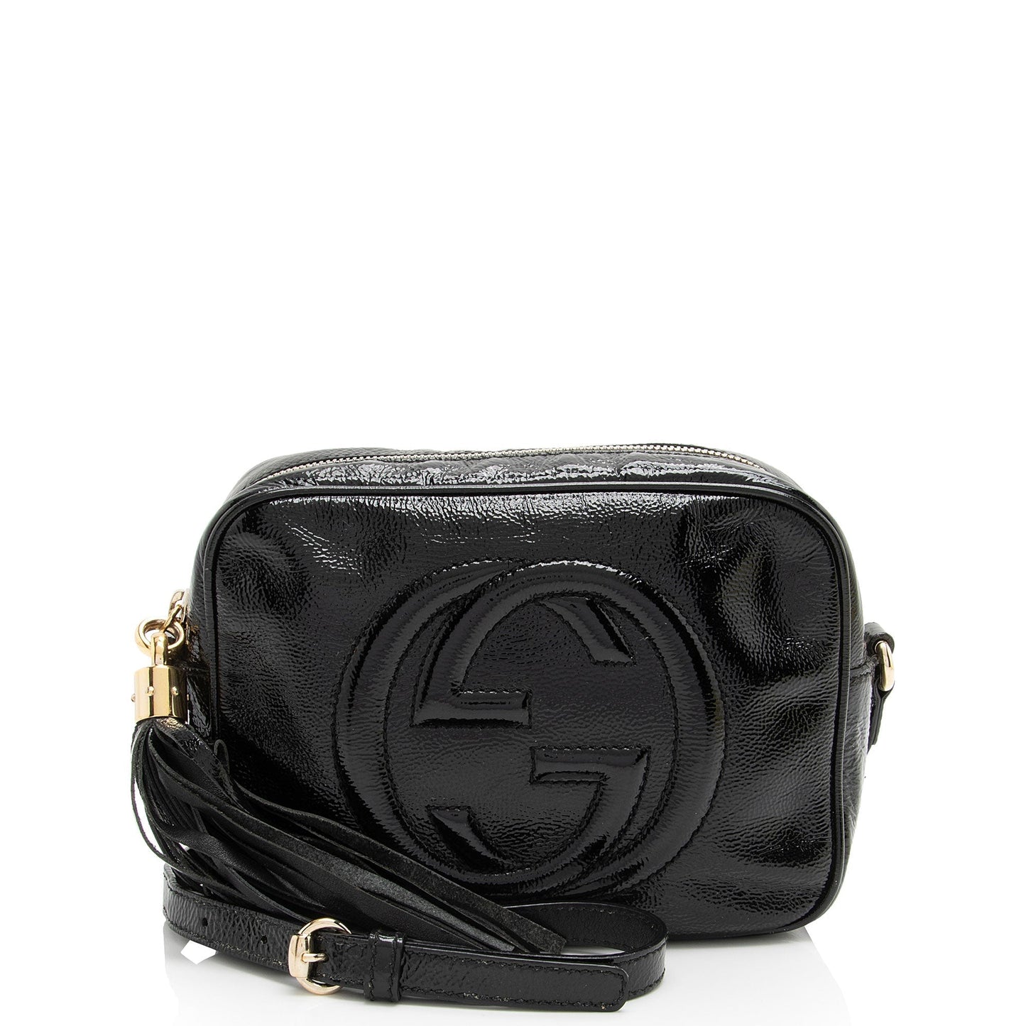 Gucci Soho Disco SHF-jaEn3g Leather Patent Black Crossbody Bag