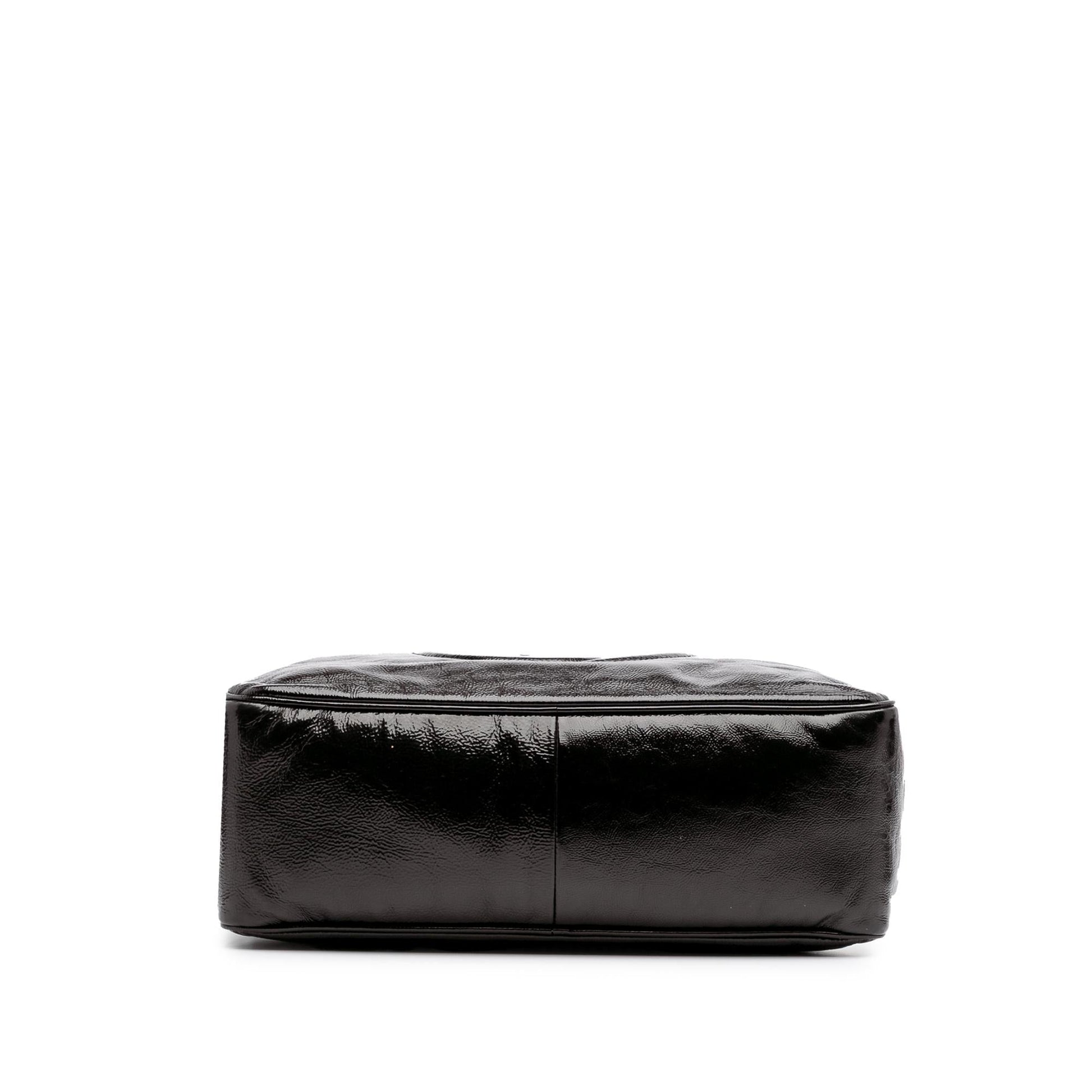 Gucci Soho Leather Patent Black Chain Shoulder Bag