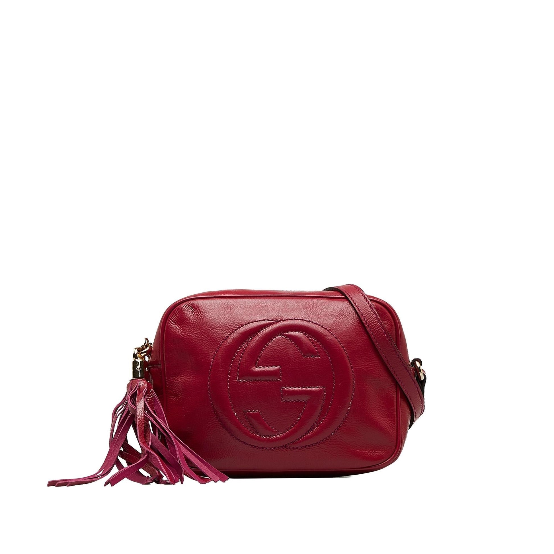 Gucci Soho Disco SHG-NjcUh1 Leather Patent Pink Crossbody Bag