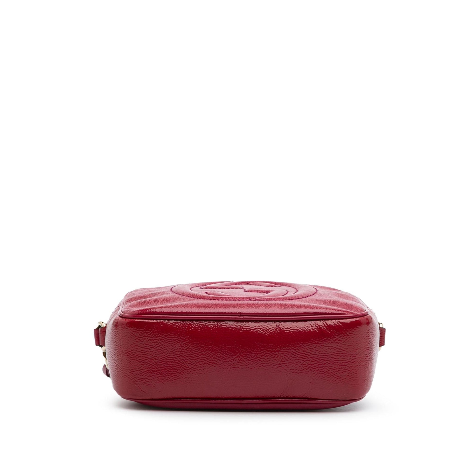 Gucci Soho Disco Leather Patent Pink Crossbody Bag