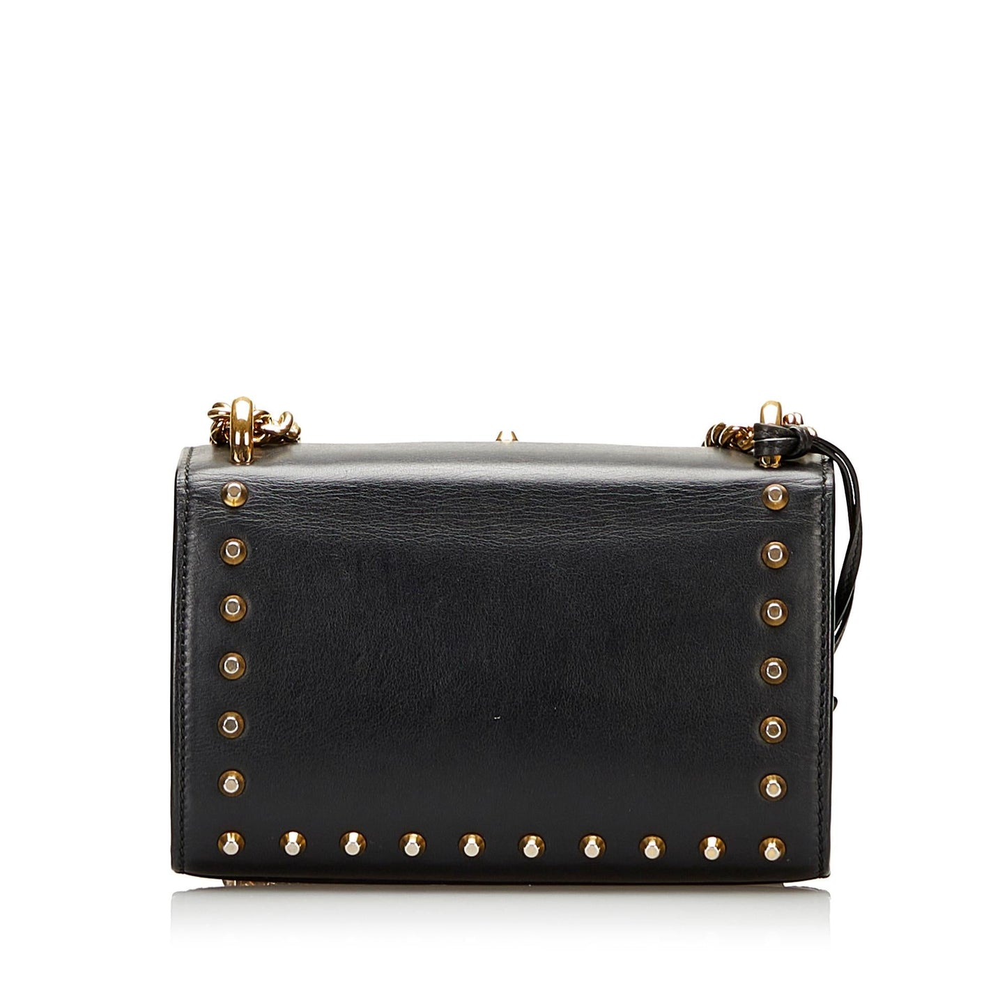 Gucci Pearl Studded Padlock SHG-YS15Ug Calf Black Crossbody Bag