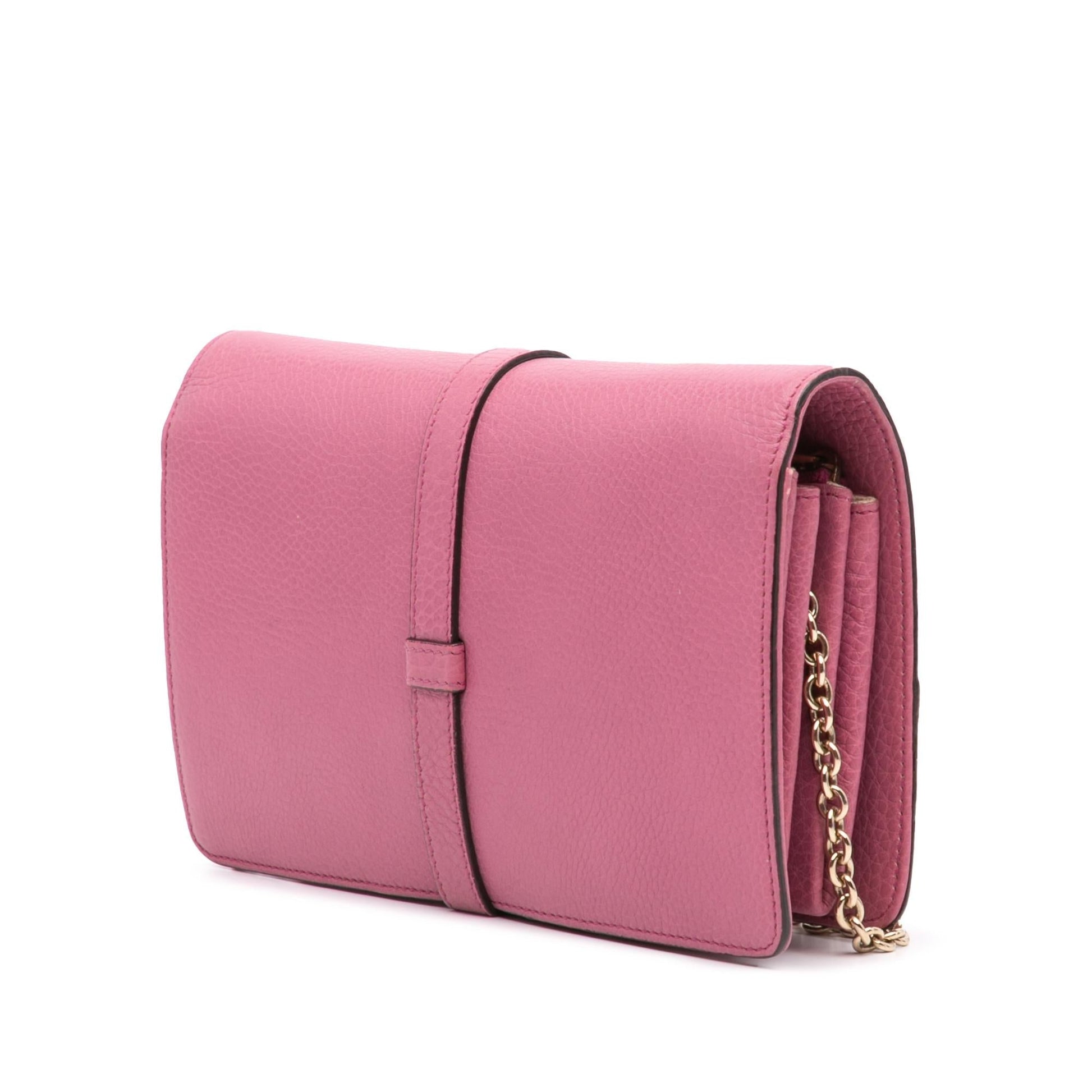 Gucci Pebbled Piston Broadway Evening Calf Calfskin Pink Shoulder Bag Bag 2