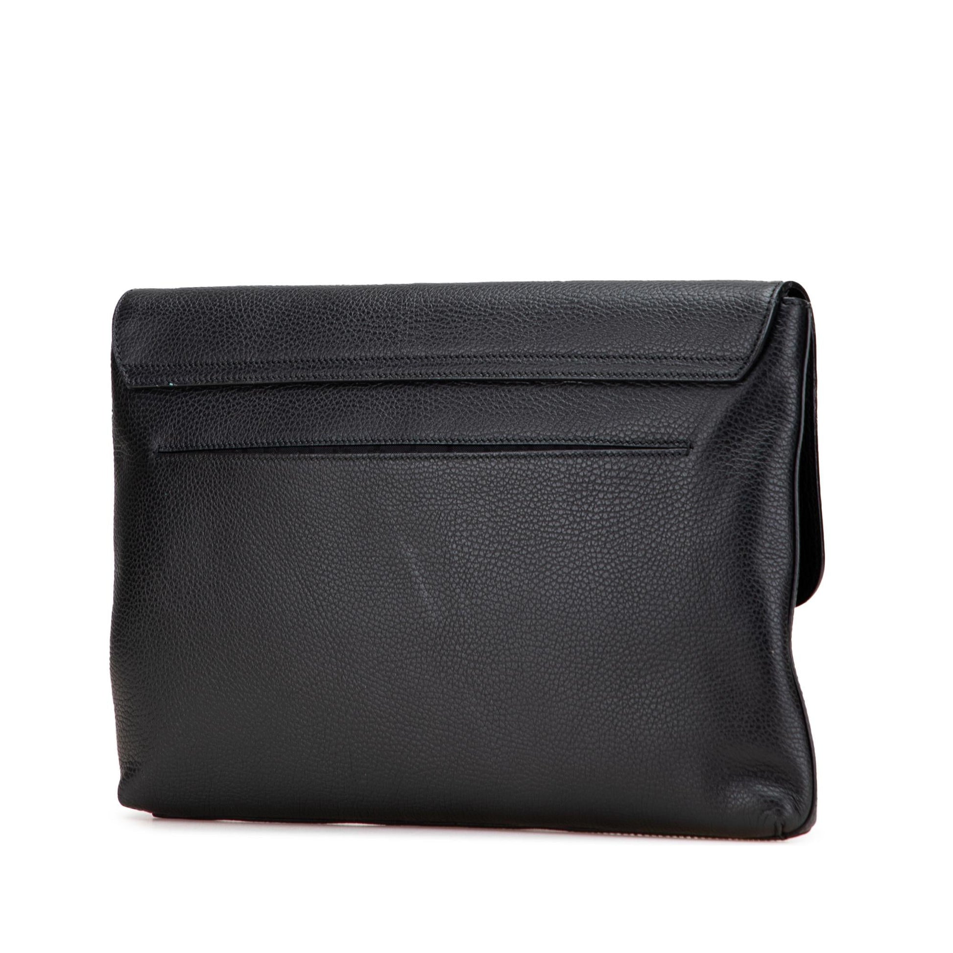 Gucci Pebbled Portfolio Calf Calfskin Black Clutch Bag Clutch 1