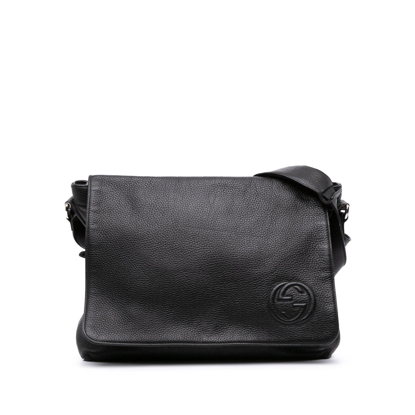 Gucci Pebbled Soho Messenger Calfskin Crossbody Bag