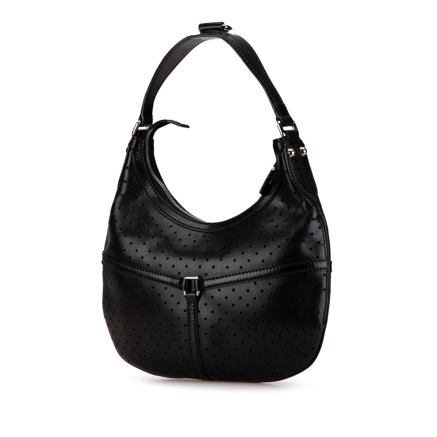 Gucci Perforated Reins SHG-MnlrPw Leather Calf Black Shoulder Bag