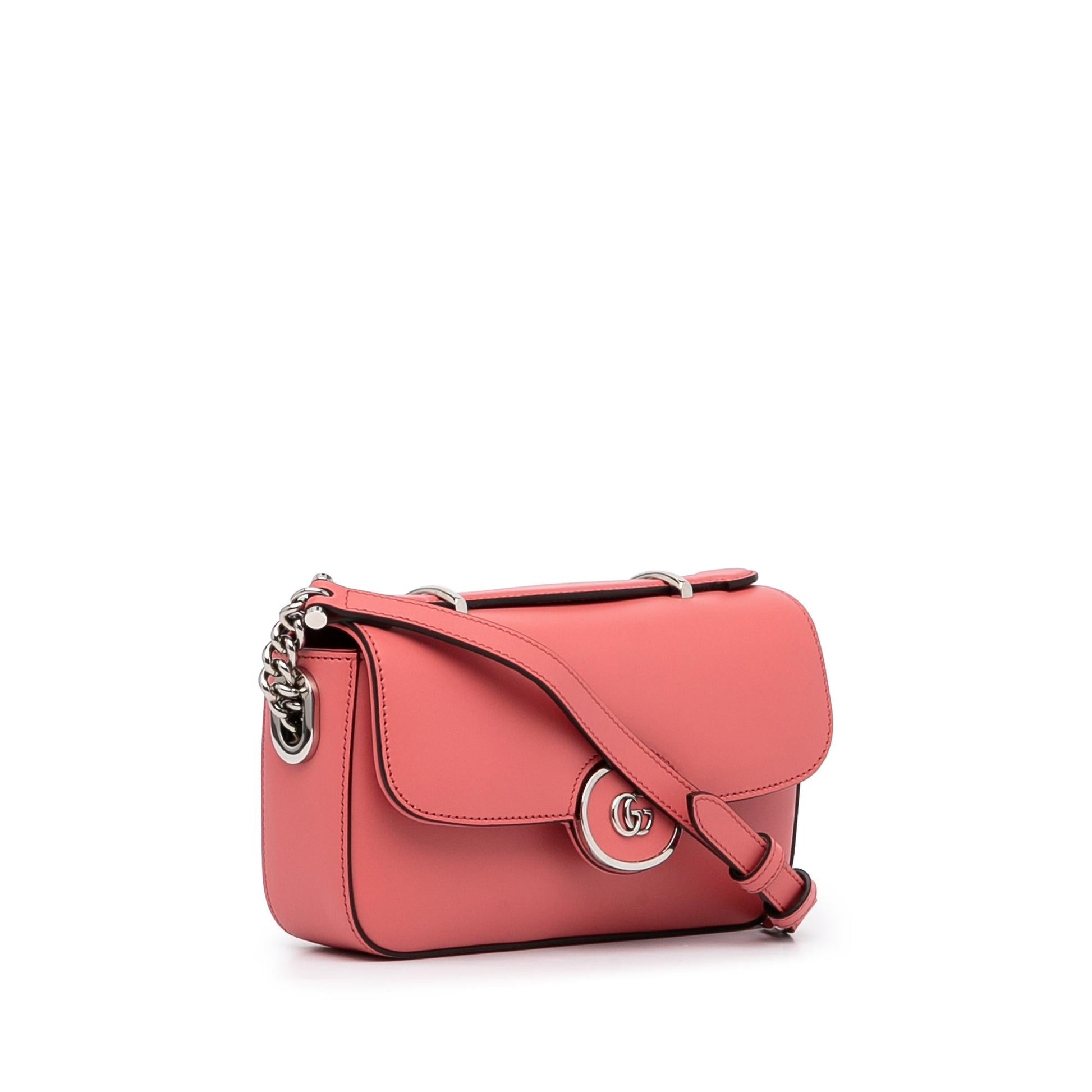 Gucci Petite GG SHG-fx0PvH Calf Pink Mini Satchel Bag