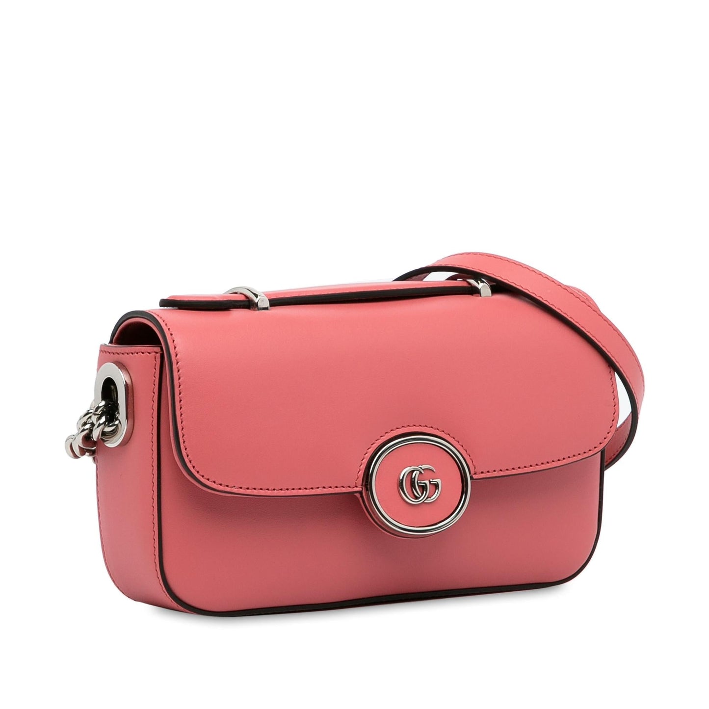 Gucci Petite GG SHG-A6zSgp Calf Pink Mini Satchel Bag