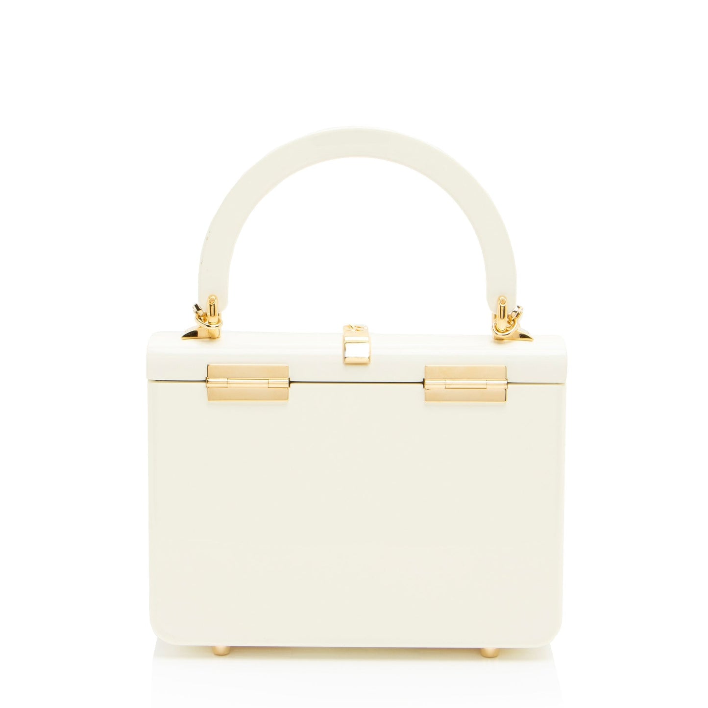 Gucci Plexiglass Sylvie SHF-a361PU White Mini Top Handle Satchel Bag