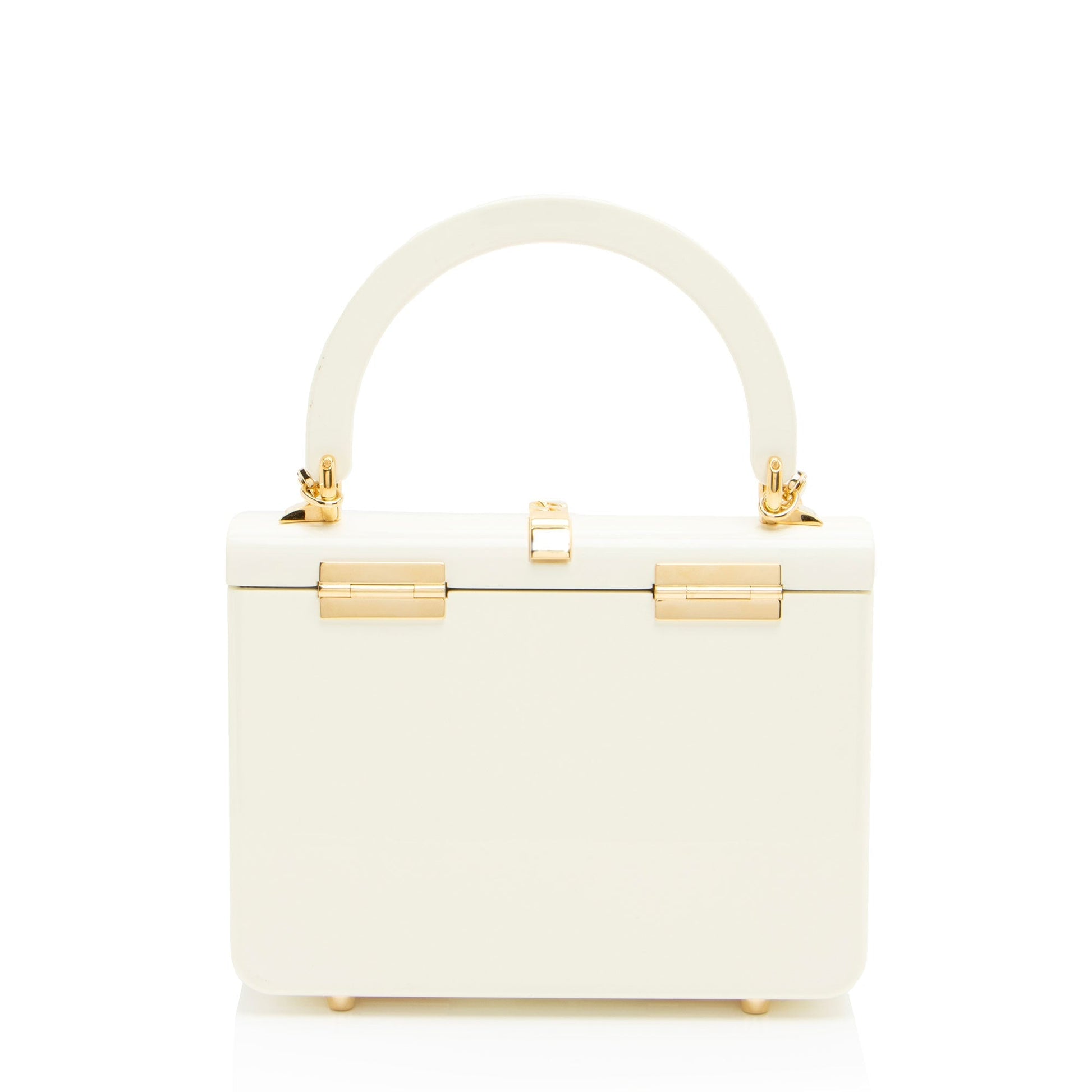 Gucci Plexiglass Sylvie SHF-a361PU White Mini Top Handle Satchel Bag