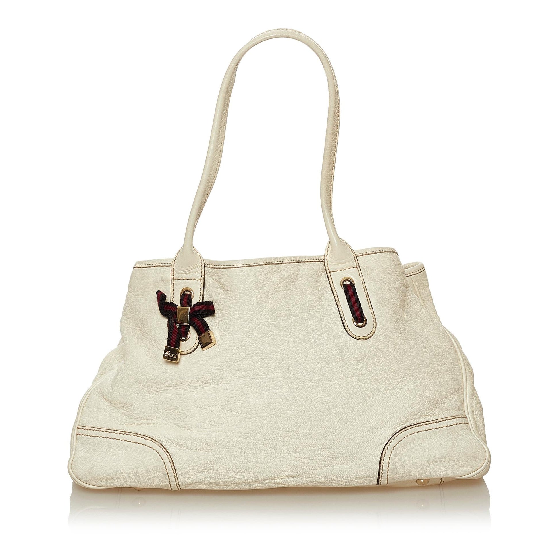Gucci Princy SHG Leather Calf White Tote Bag