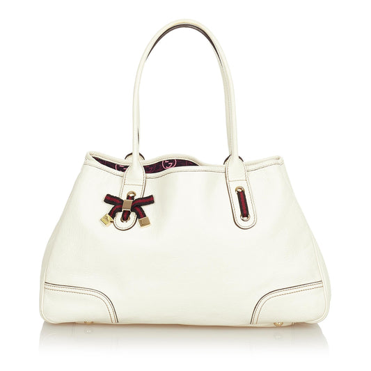 Gucci Princy SHG Leather Calf White Tote Bag Bag Shg