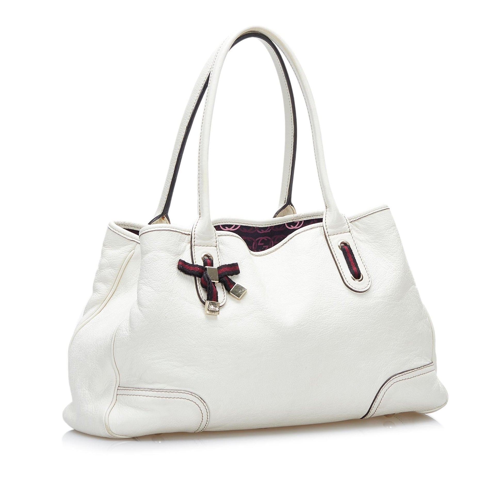 Gucci Princy SHG-ZGnVvW Calf White Tote Bag