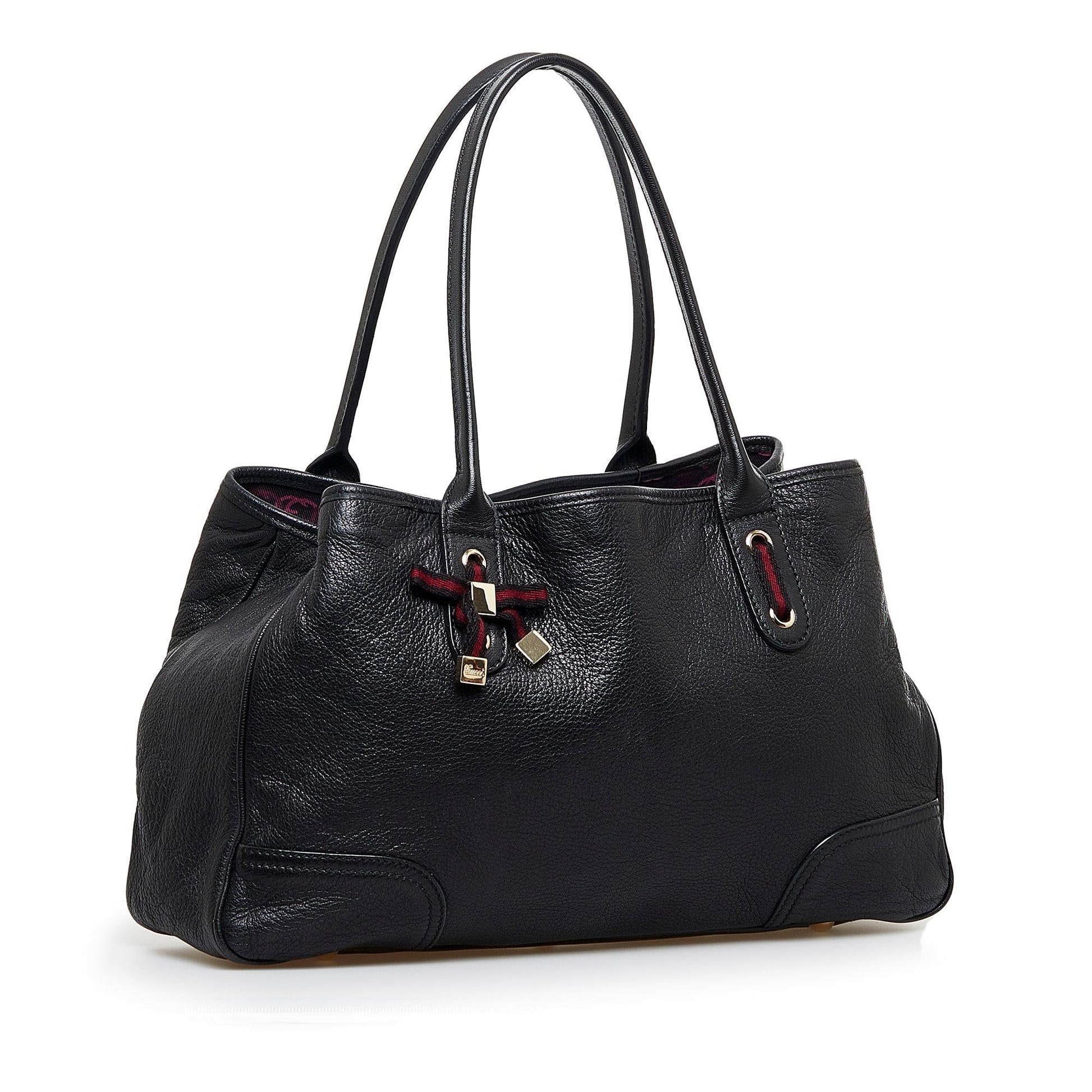 Gucci Princy SHG-XBAQGv Calf Black Tote Bag