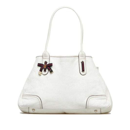 Gucci Princy SHG-BnrlHz Calf White Tote Bag