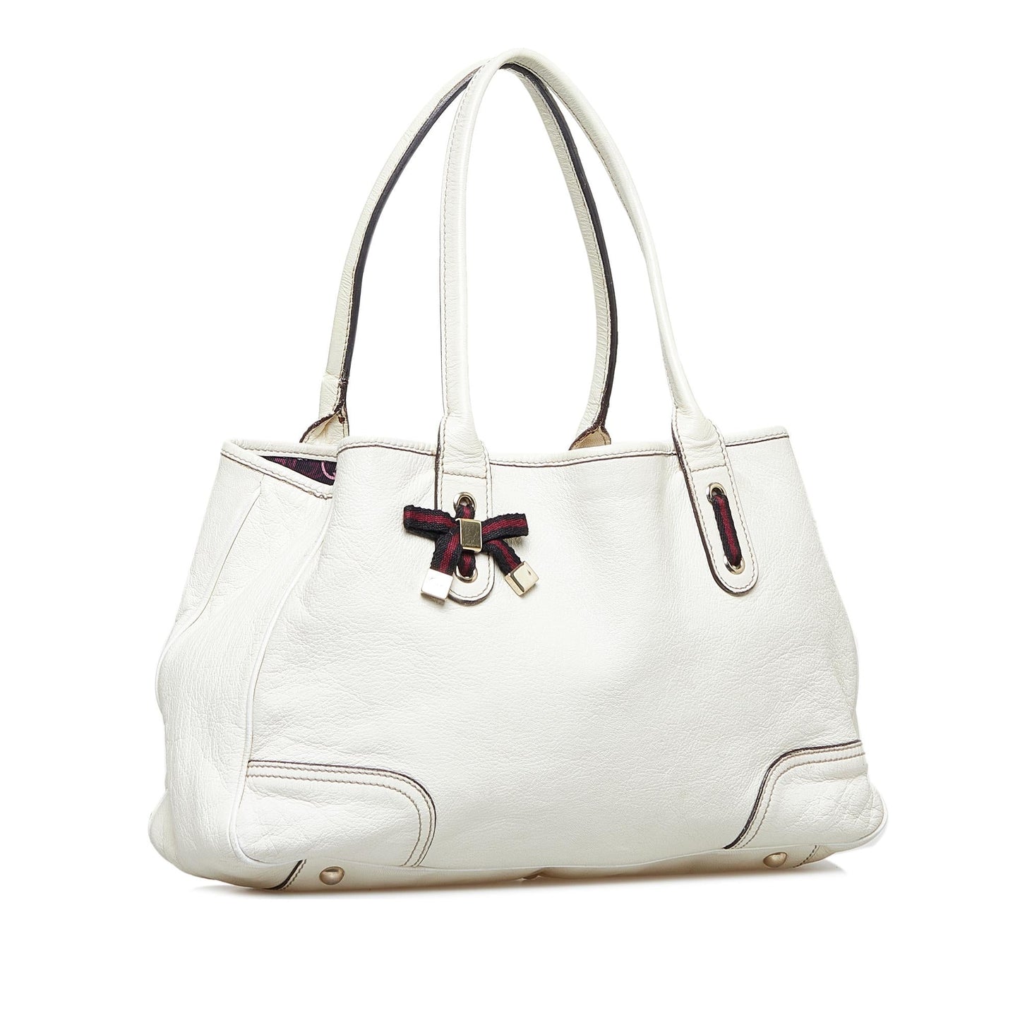 Gucci Princy SHG-BnrlHz Calf White Tote Bag