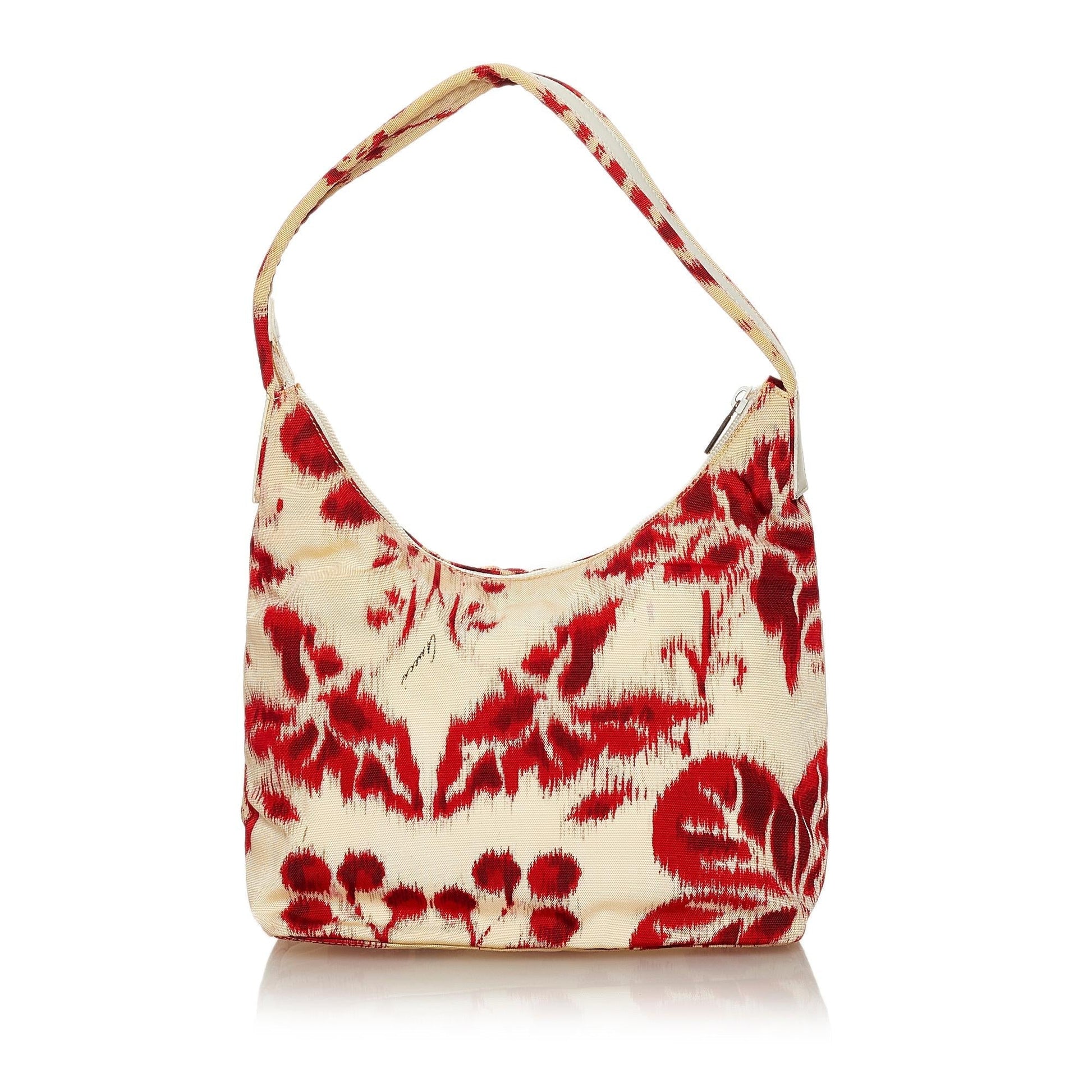 Gucci Printed SHG Canvas Calf White Red Shoulder Bag