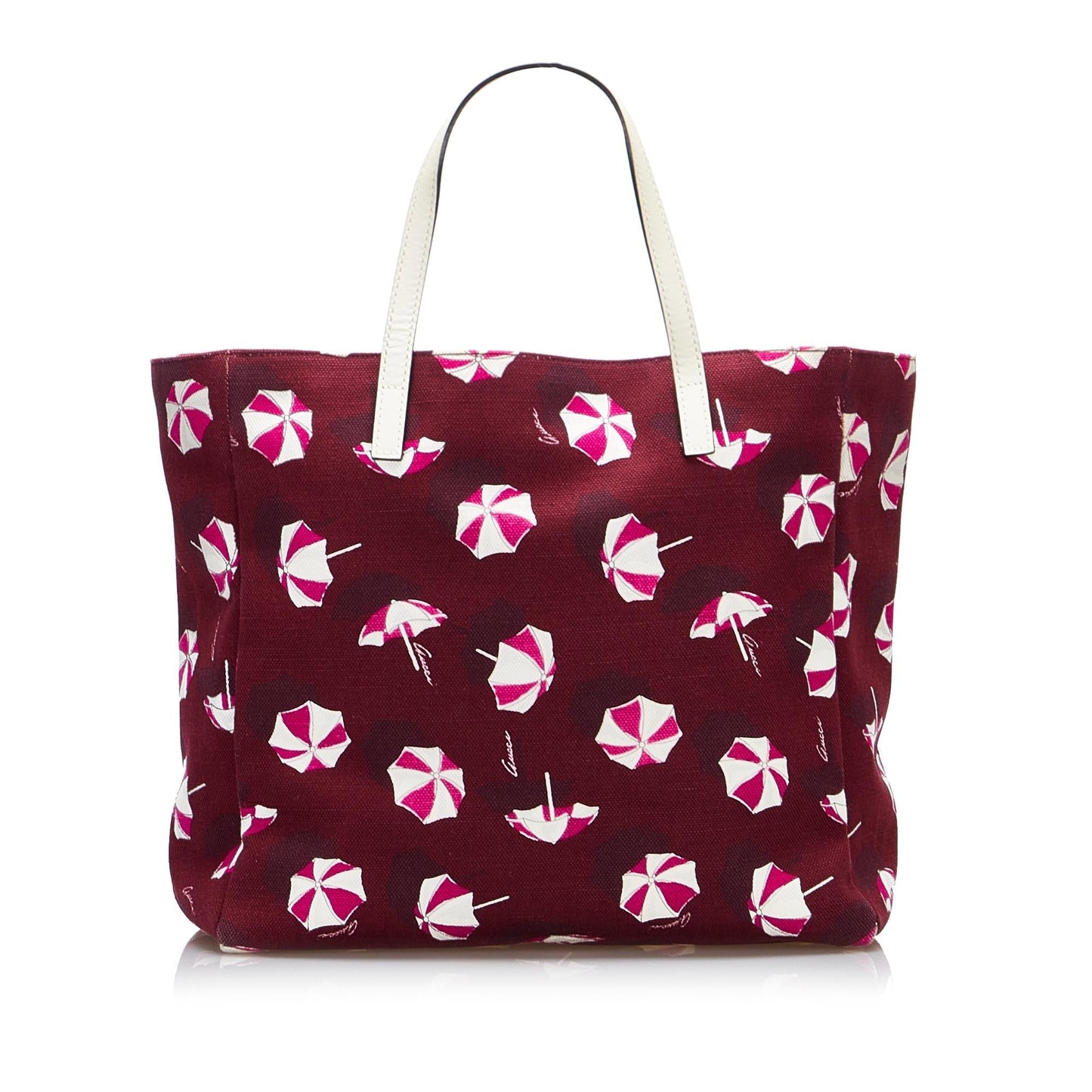 Gucci Printed SHG-stdQjI Canvas Calf Red Tote Bag