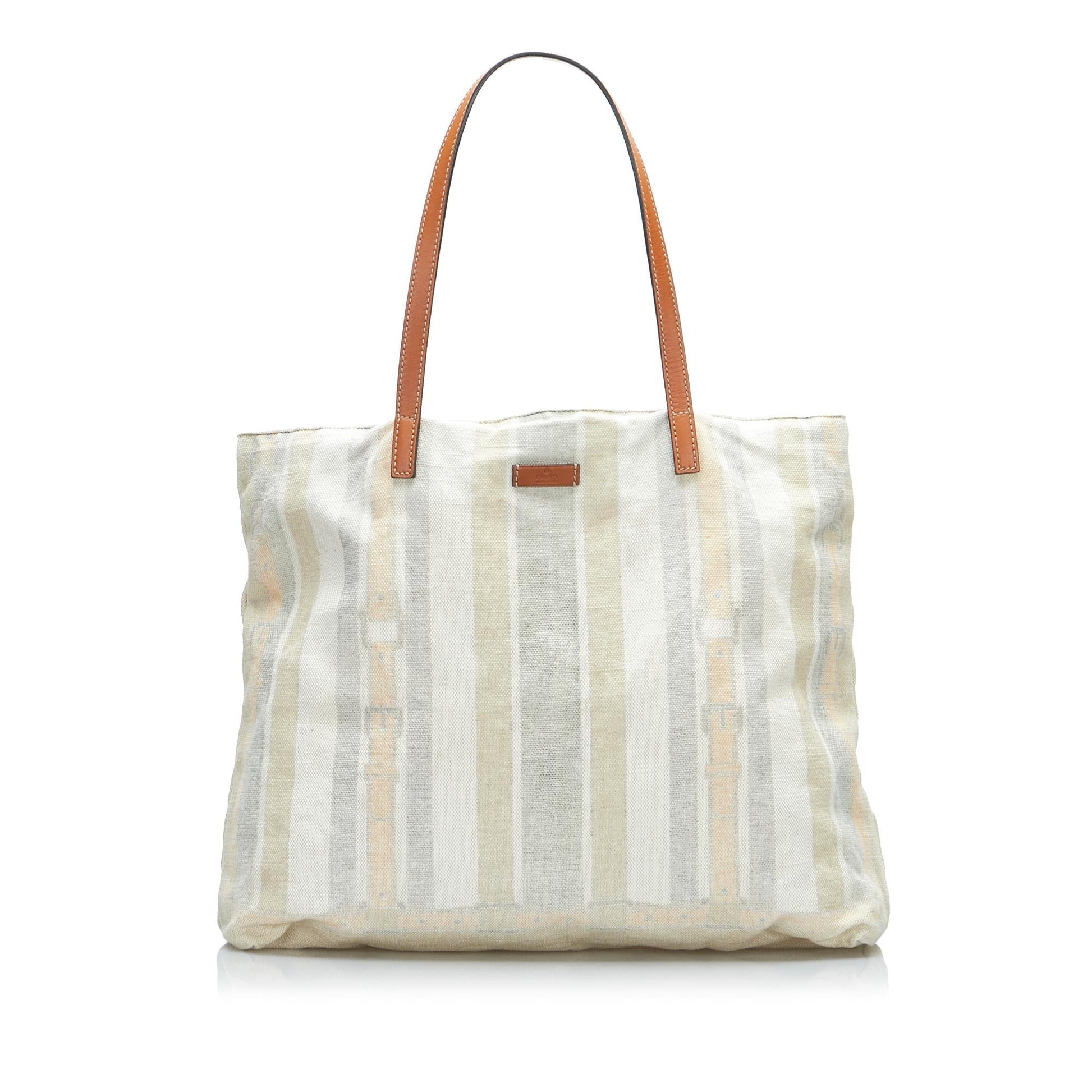 Gucci Printed SHG-YkeO0d Canvas Calf Tote Bag