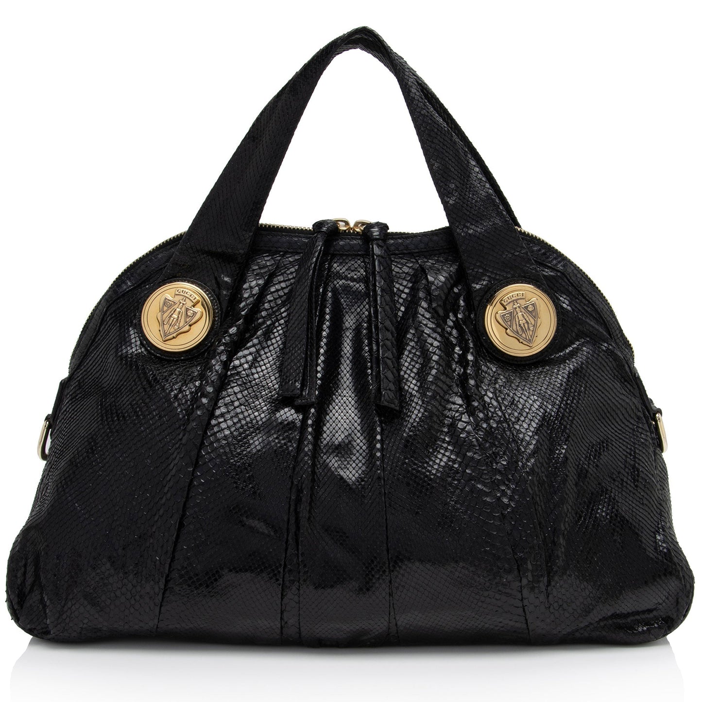Gucci Hysteria SHF-ov3fnG Python Black Large Satchel Bag