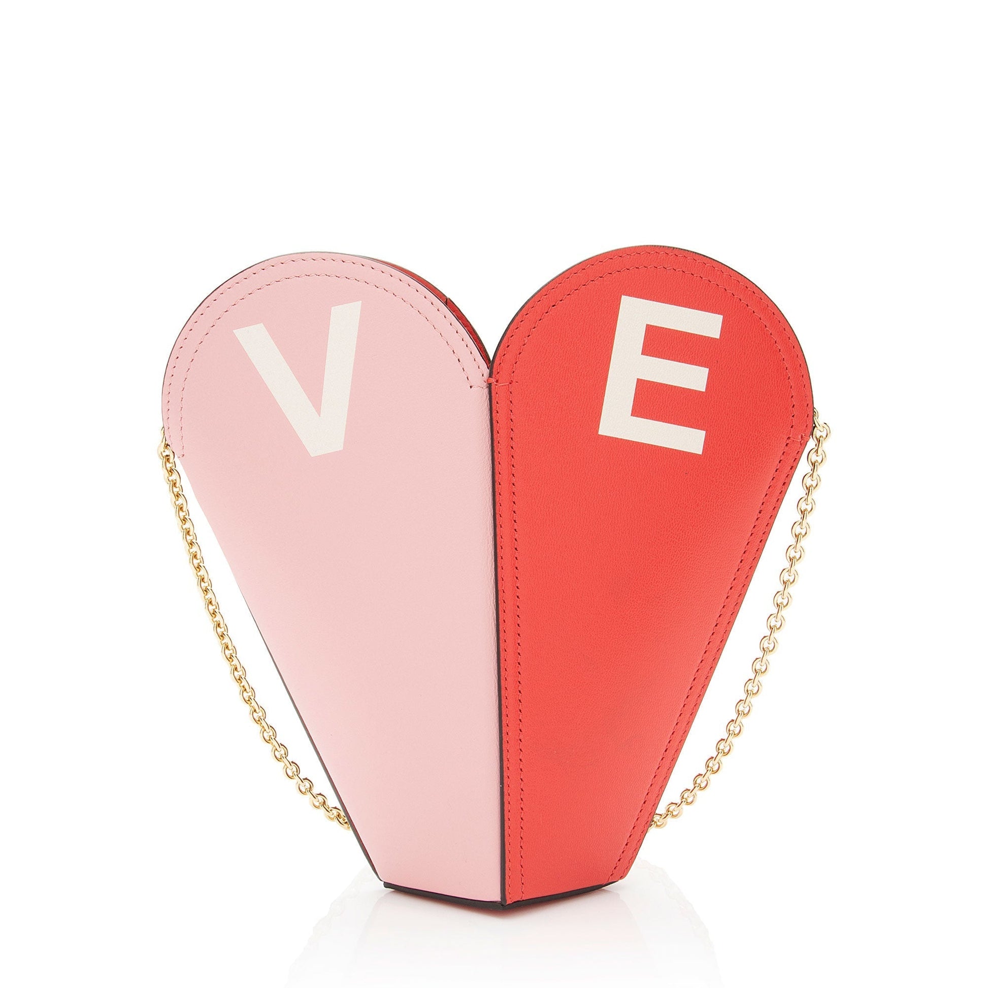 Gucci Valentines Day Heart Chain SHF-6nBkhe Leather Suede Python Red Crossbody Bag