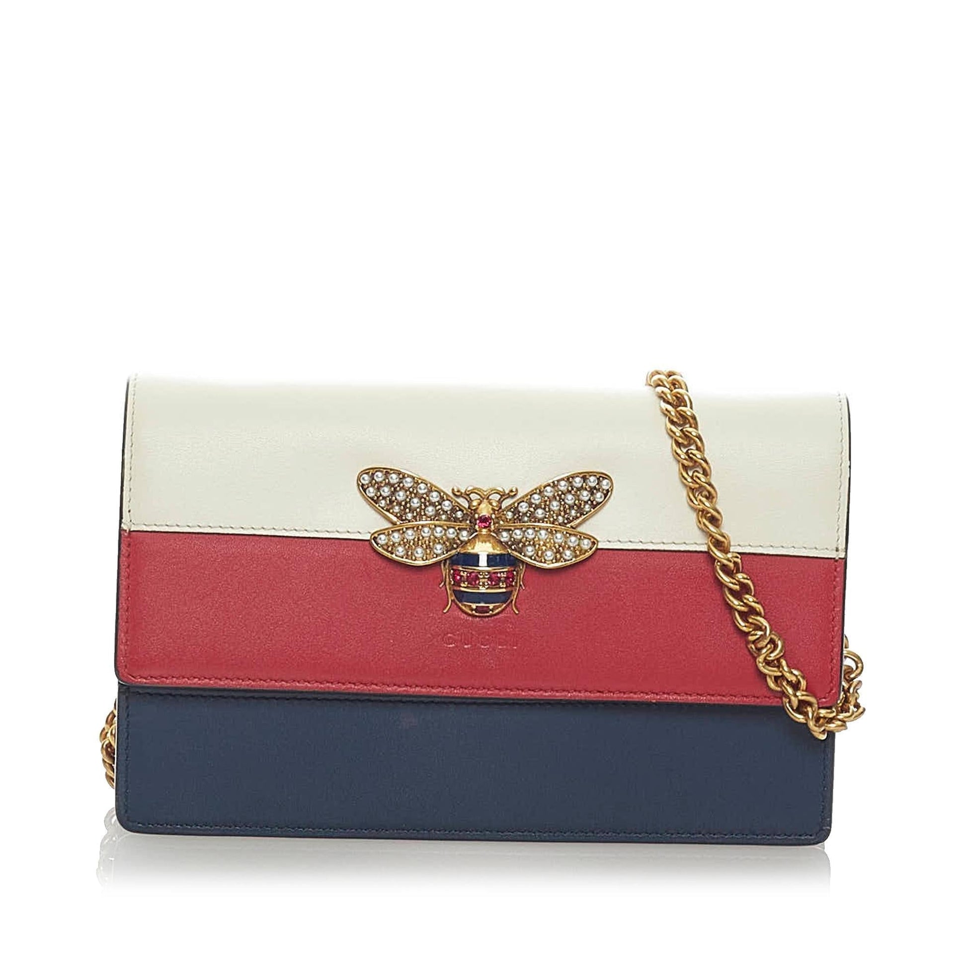 Gucci Queen Margaret SHG Leather Calf Red Crossbody Bag