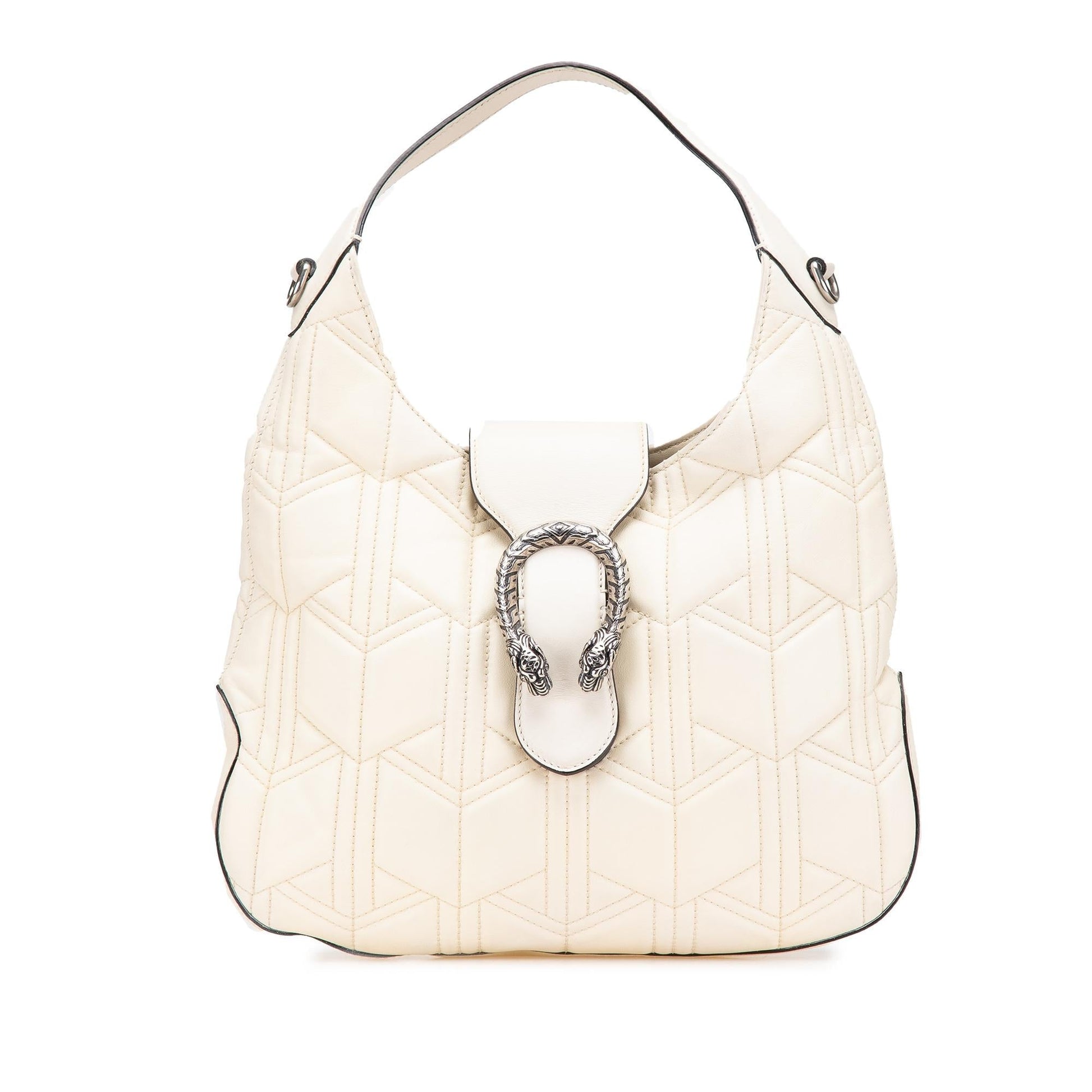 Gucci Dionysus Web Quilted Leather Calf White Satchel Bag