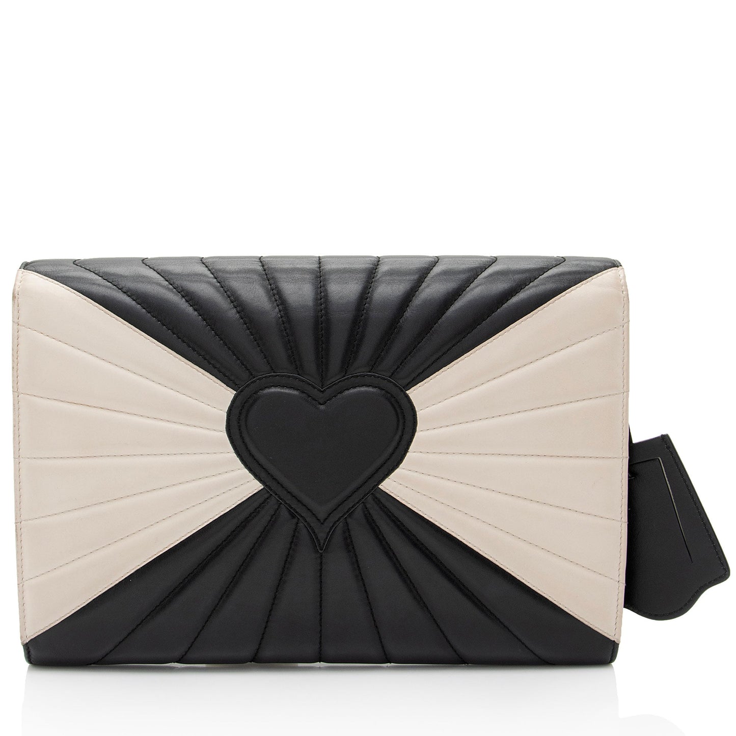 Gucci Queen Margaret Bee Quilted Leather Black White Clutch Bag Shf F7E4Vt