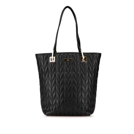 Gucci Quilted Leather Calf Black Tote Bag