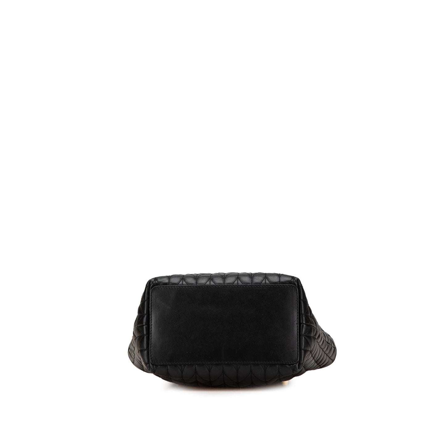 Gucci Quilted Leather 2 Calf Black Tote Bag
