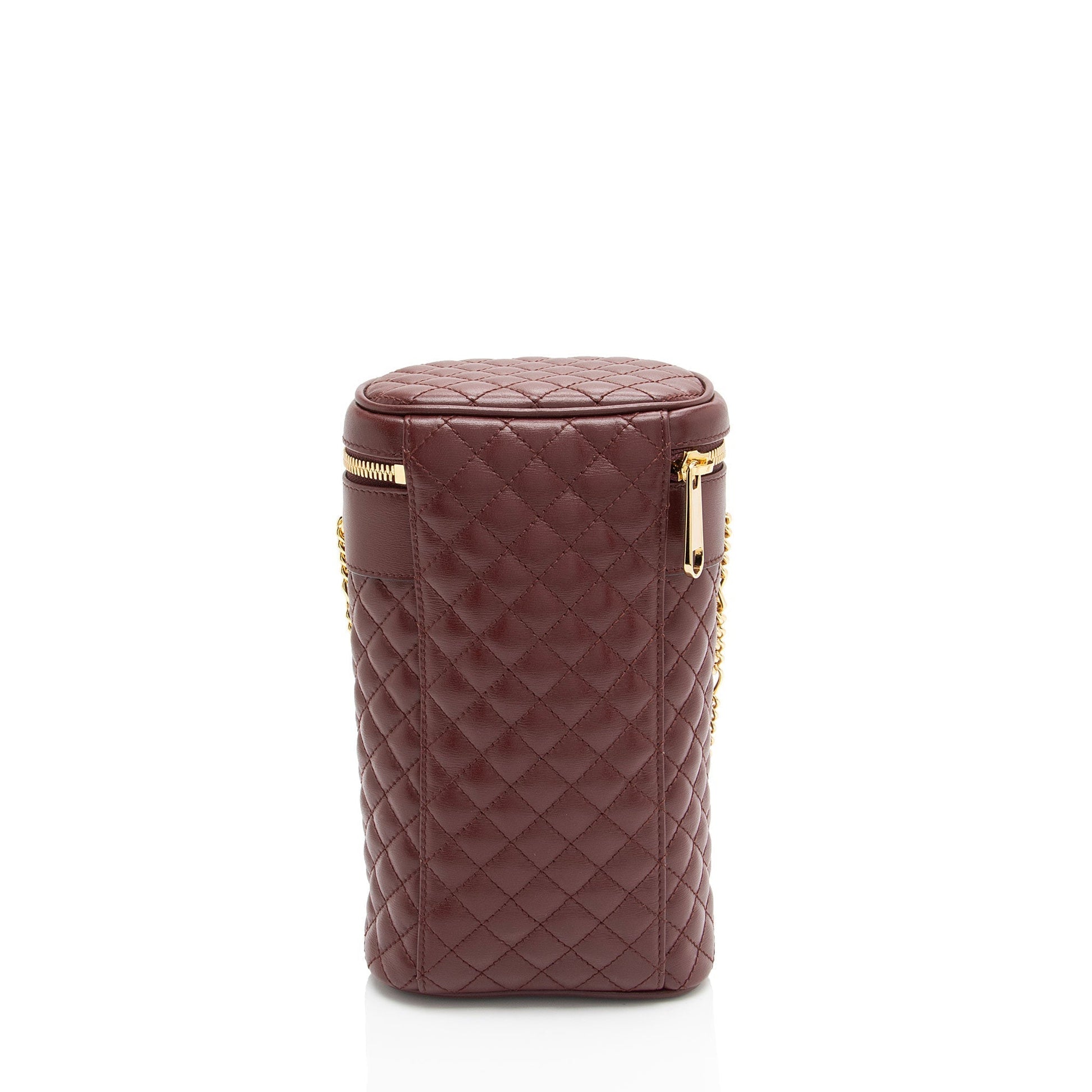 Gucci Zumi Cylindrical Belt Quilted Leather Red Accessory