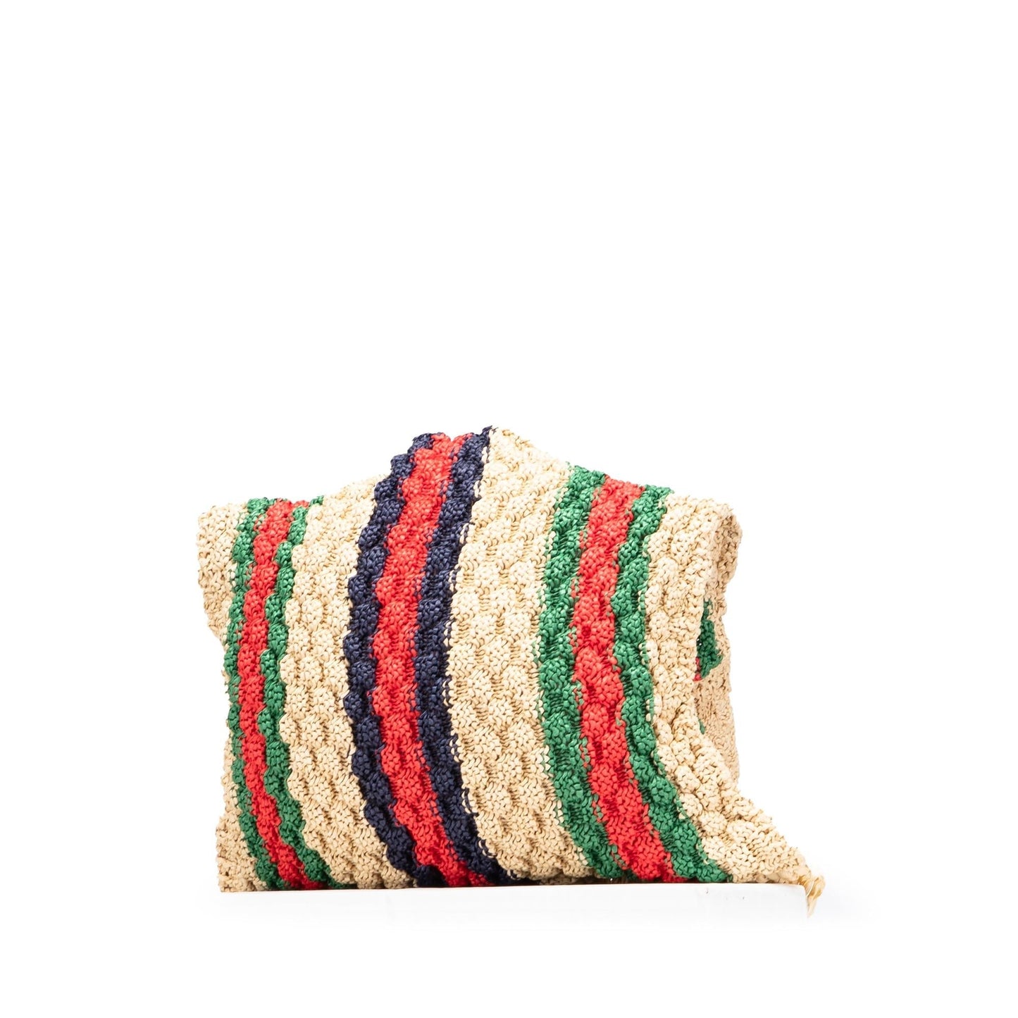 Gucci Web Raffia Brown Crossbody Bag