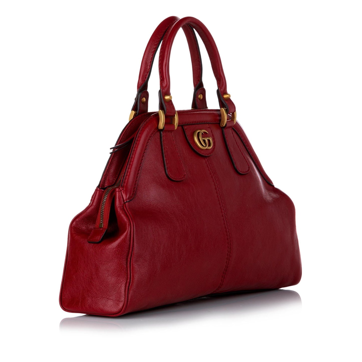 Gucci ReBelle SHG Leather Calf Red Satchel Bag