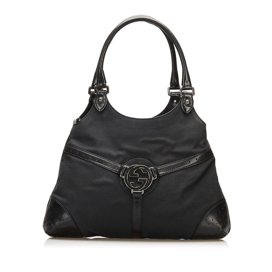 Gucci Reins SHG Canvas Black Shoulder Bag Bag Shg