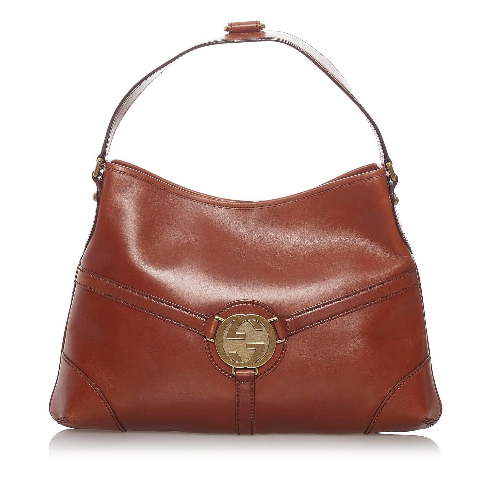 Gucci Reins SHG Leather Calf Brown Shoulder Bag