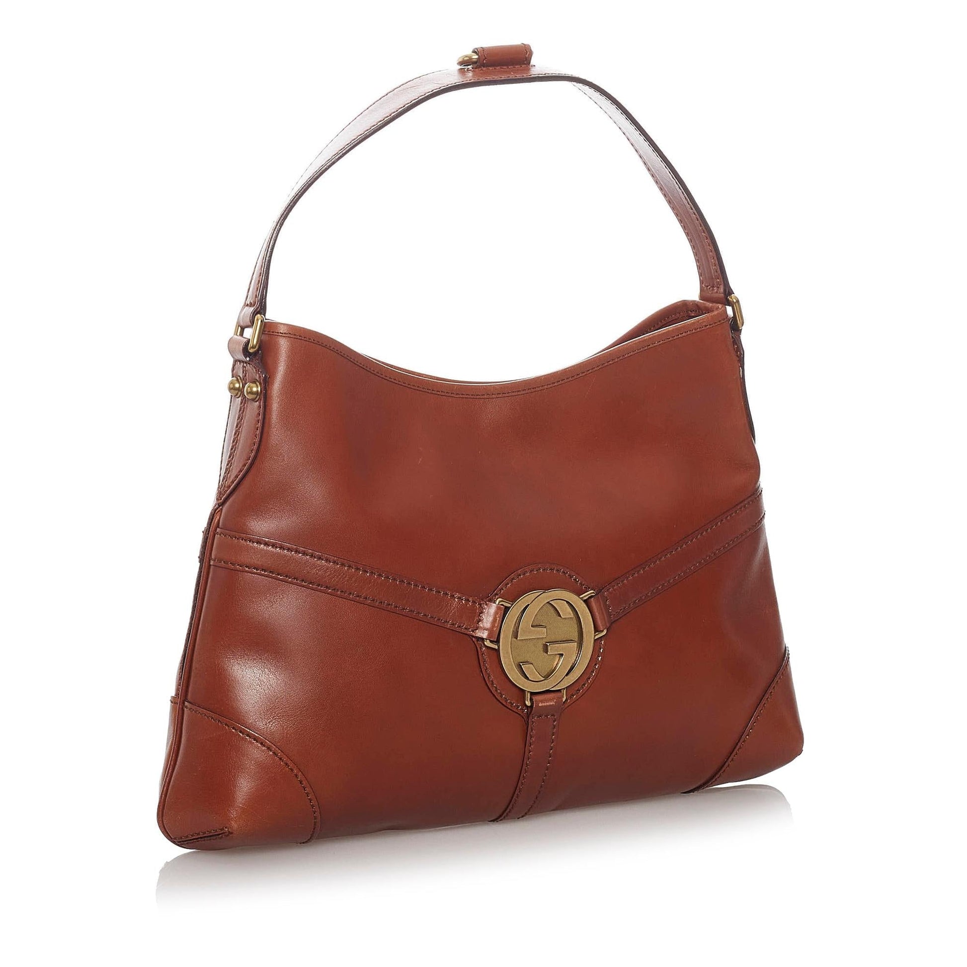 Gucci Reins SHG Leather Calf Brown Shoulder Bag