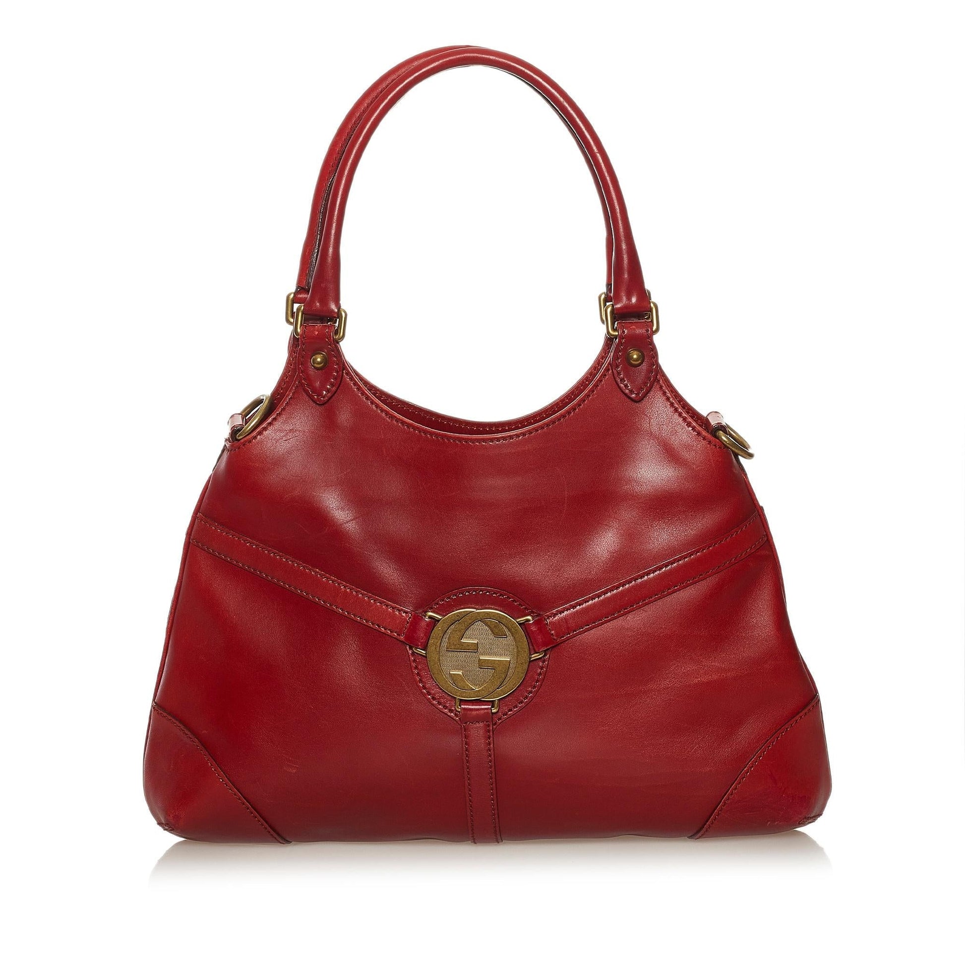 Gucci Reins SHG Leather Calf Red Shoulder Bag