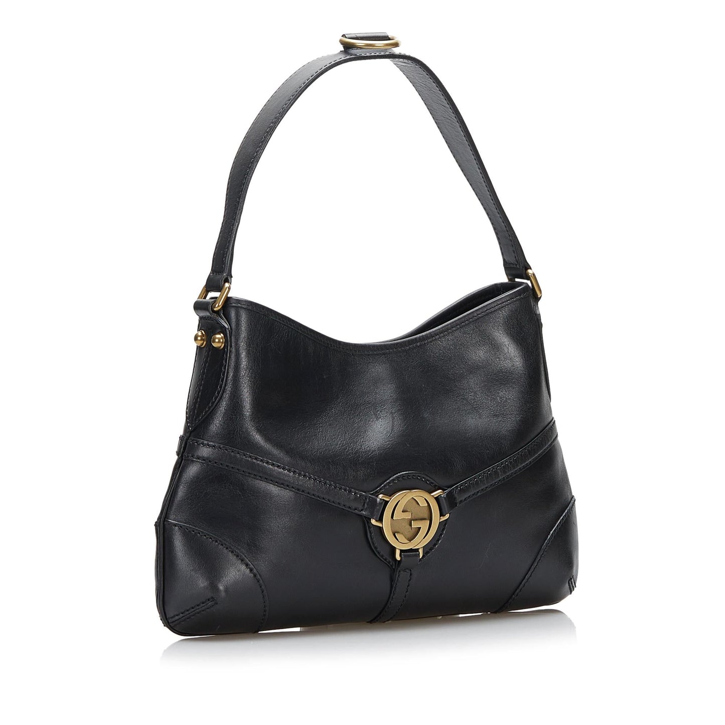 Gucci Reins SHG-HMeYMy Calf Black Shoulder Bag